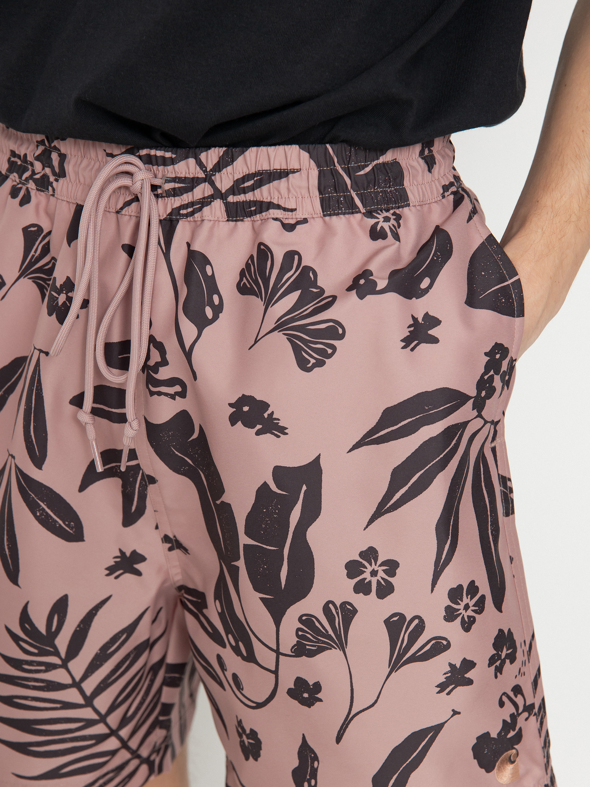 Șort Carhartt WIP Slater Swim (woodblock print/glassy pink)