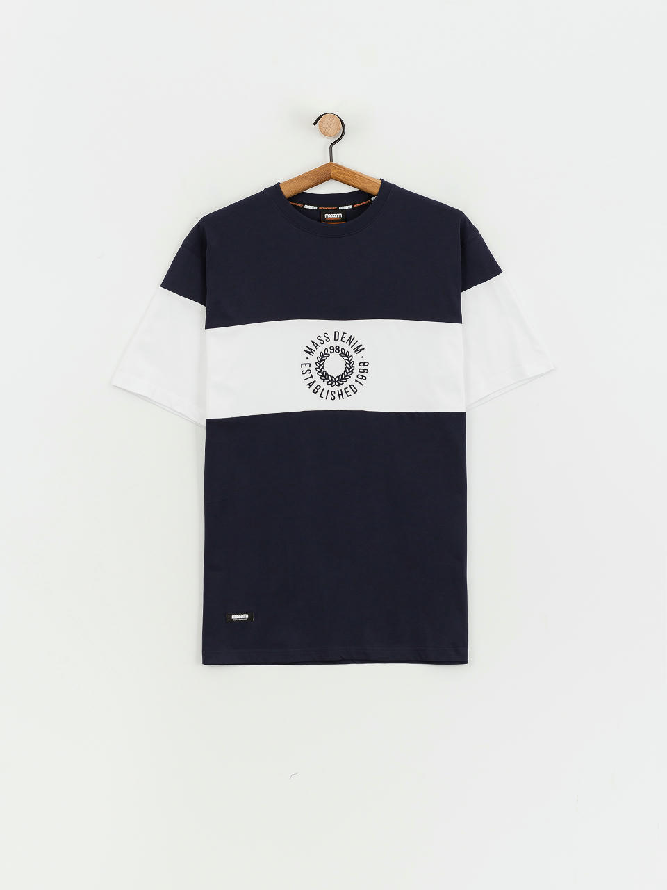 Tricou MassDnm Elementary (navy/white)