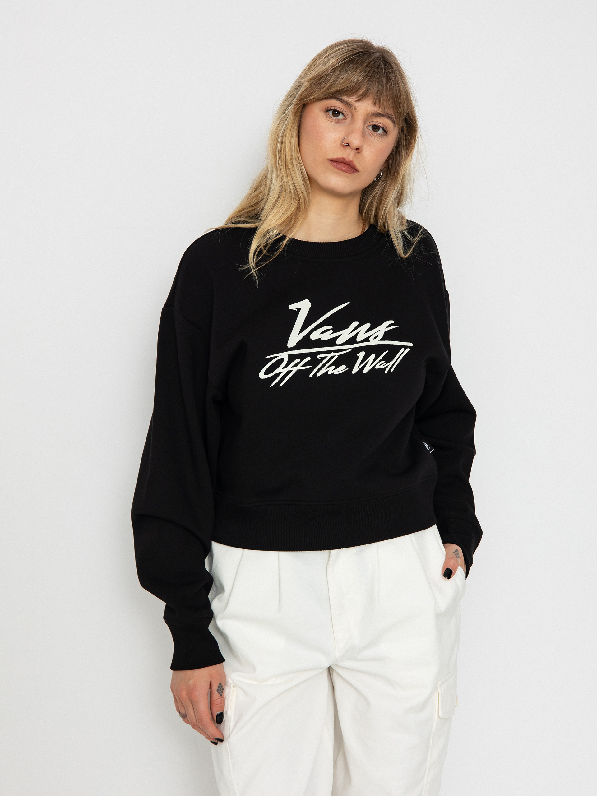 Hanorac Vans Go Anyplace Crop Crew Wmn (black)