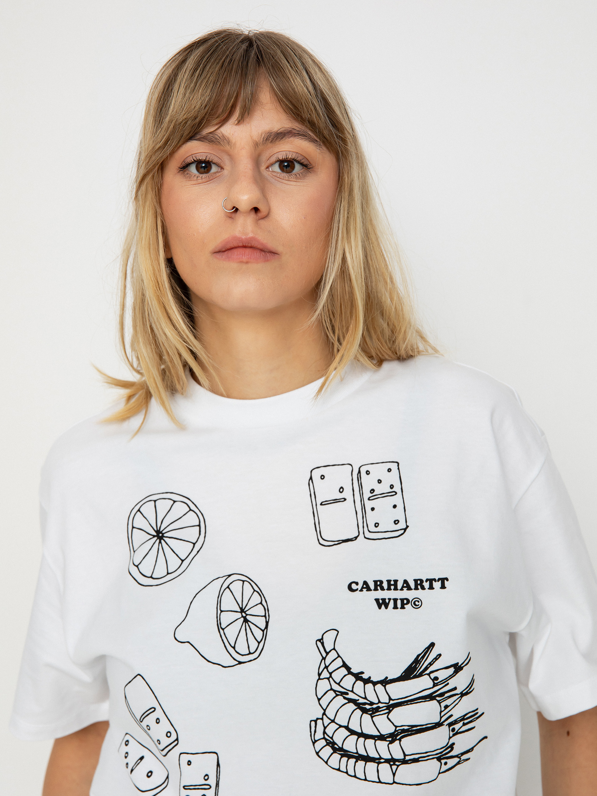 Tricou Carhartt WIP Isis Maria Lunch Wmn (white/black)