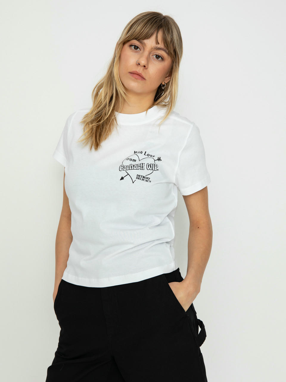 Tricou Carhartt WIP Delicacy Wmn (white/black)