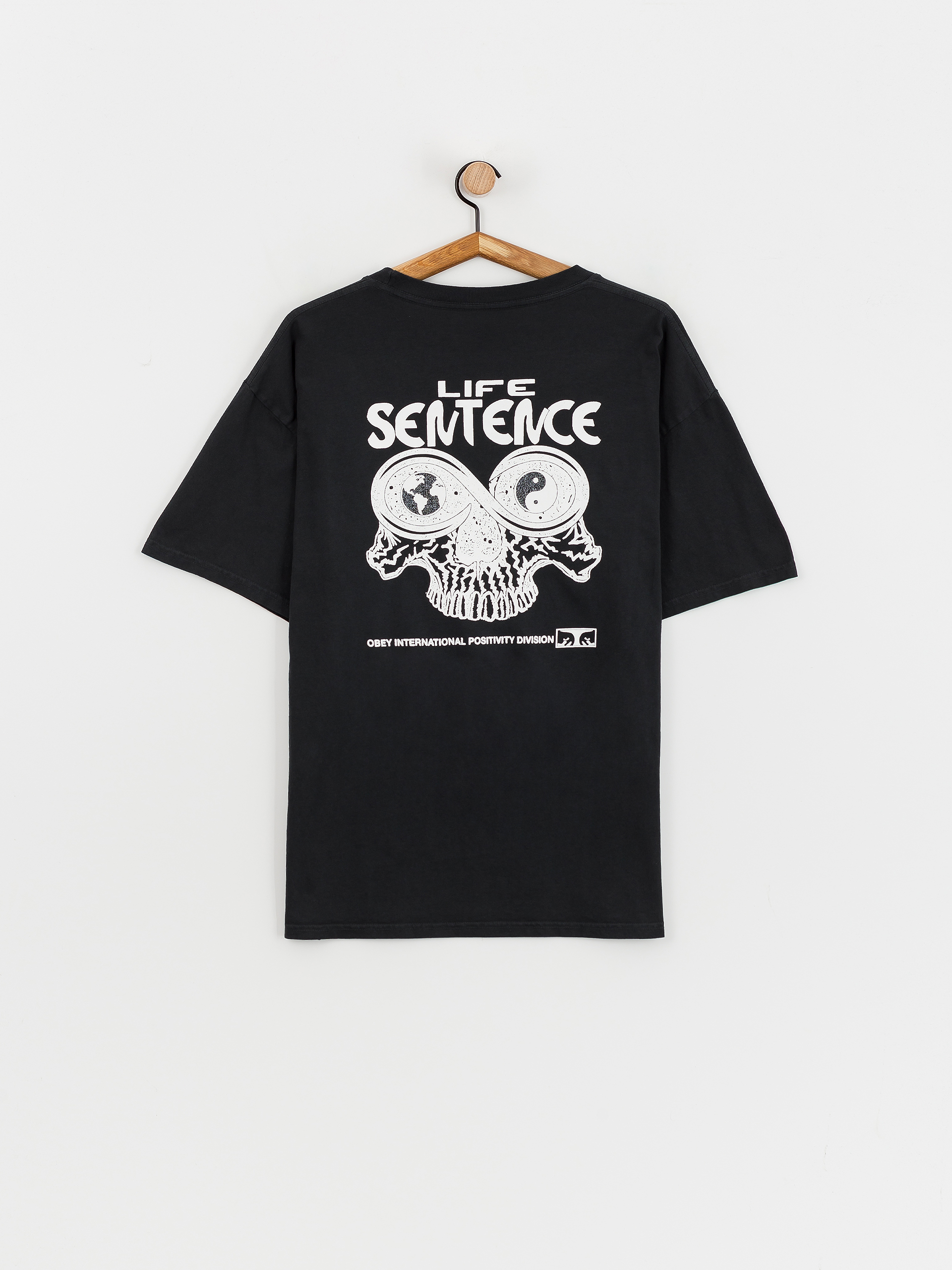 Tricou OBEY Life Sentence (pigment vintage black)