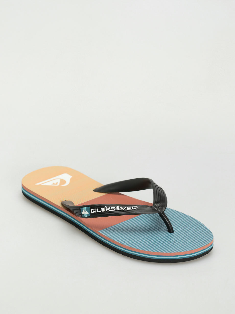 papuci de plajă Quiksilver Molokai Stripe (black/orange/orange)