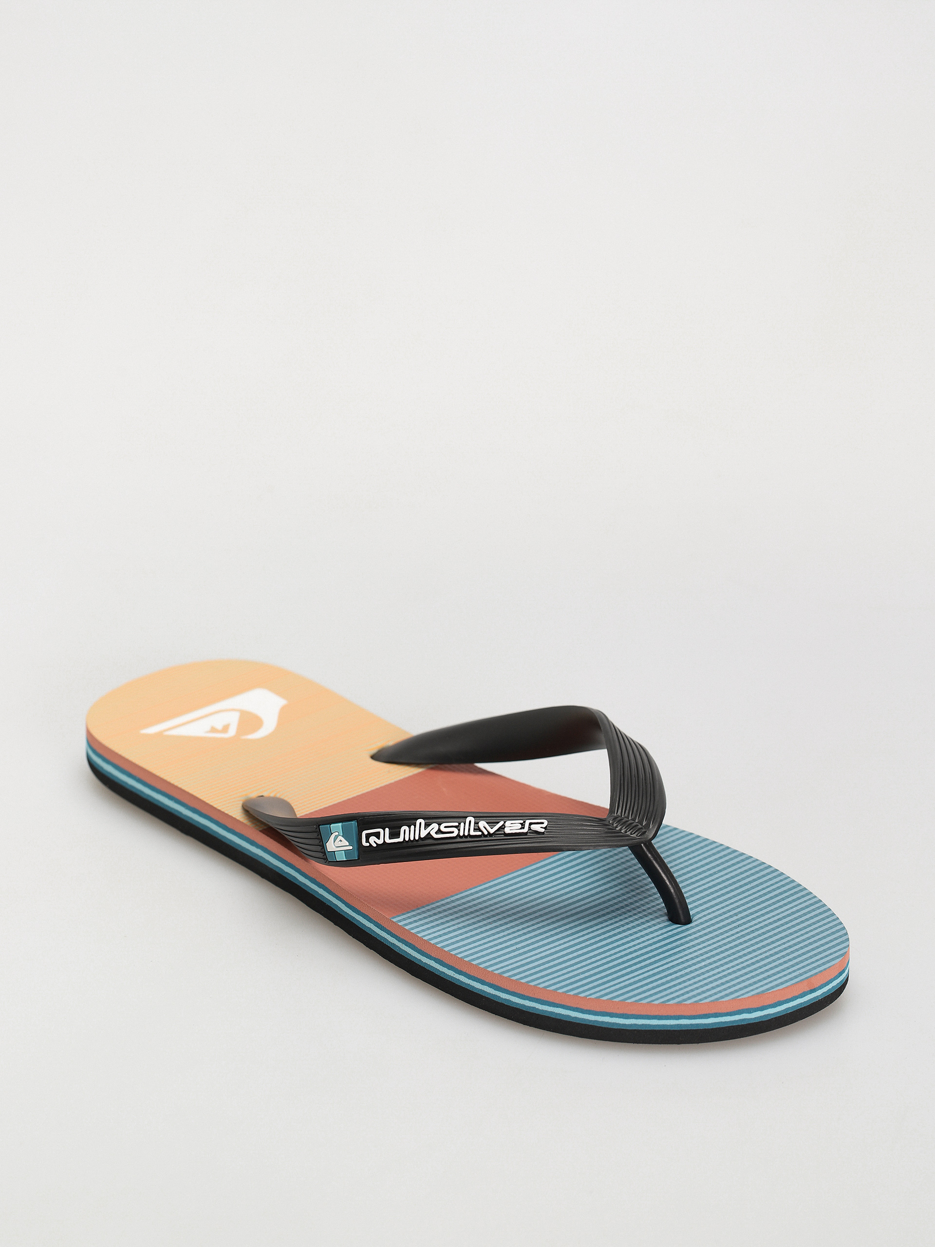 papuci de plajă Quiksilver Molokai Stripe (black/orange/orange)