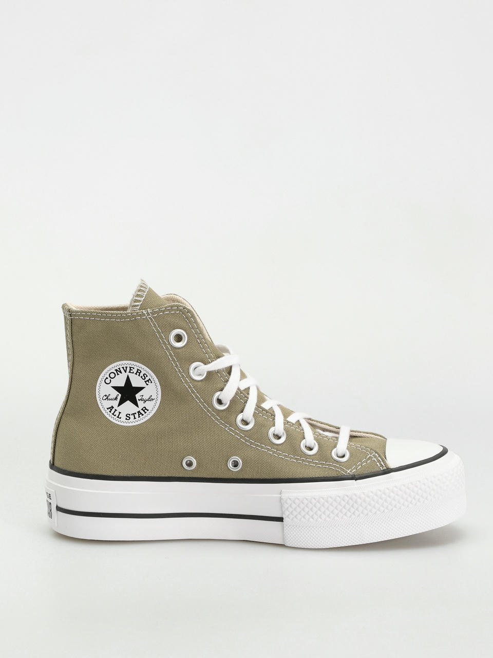 Teniși Converse Chuck Taylor All Star Lift Hi Wmn (olive/white)