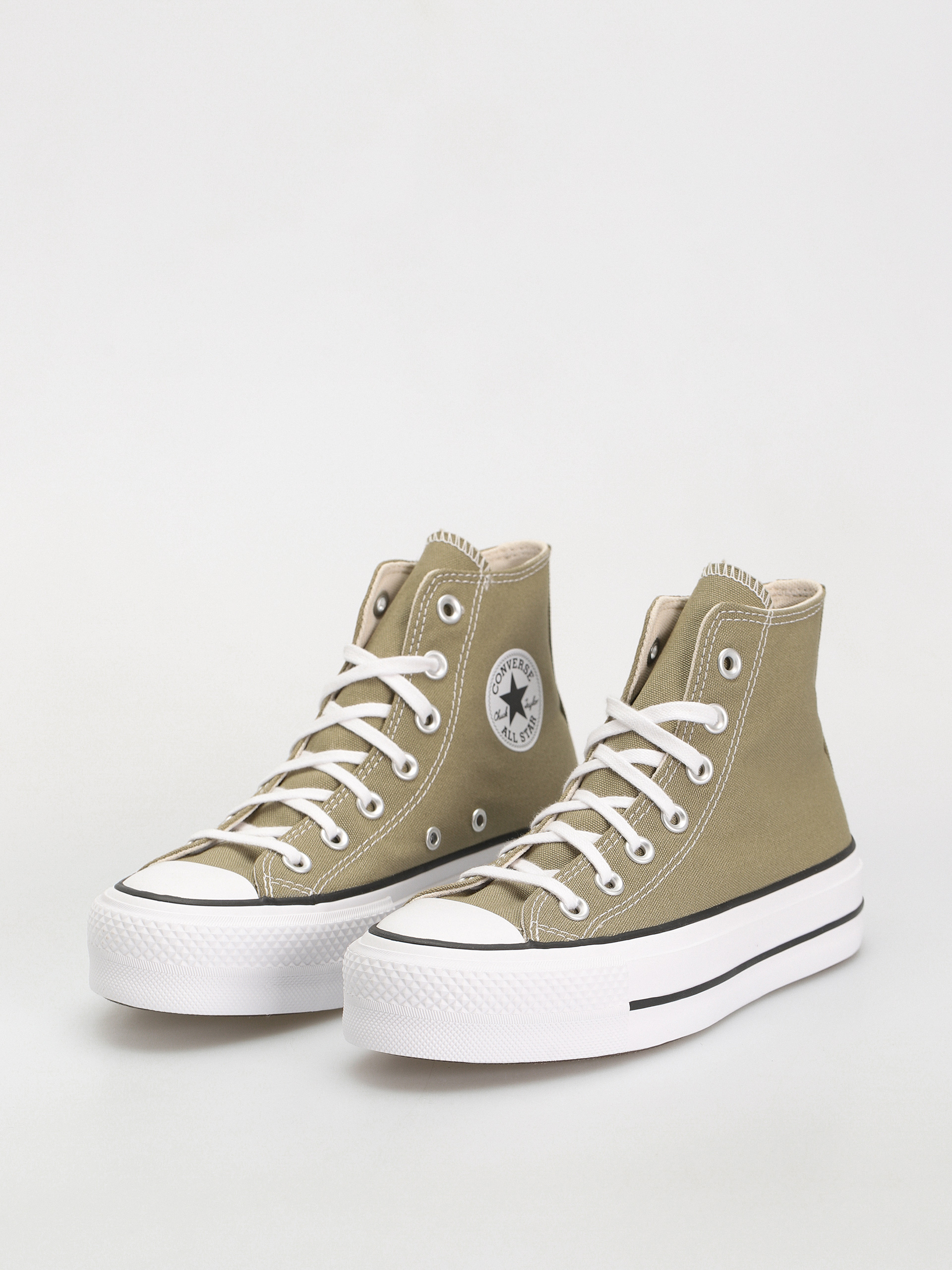 Teniși Converse Chuck Taylor All Star Lift Hi Wmn (olive/white)