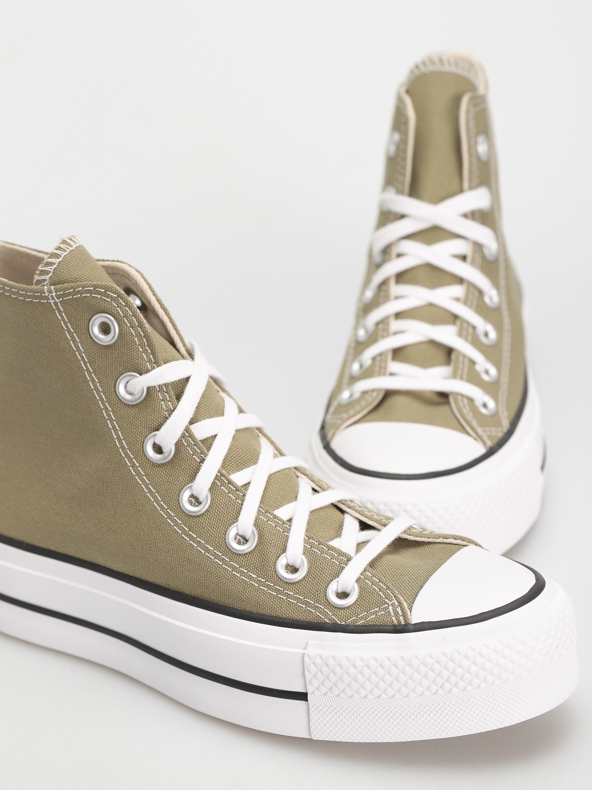 Teniși Converse Chuck Taylor All Star Lift Hi Wmn (olive/white)