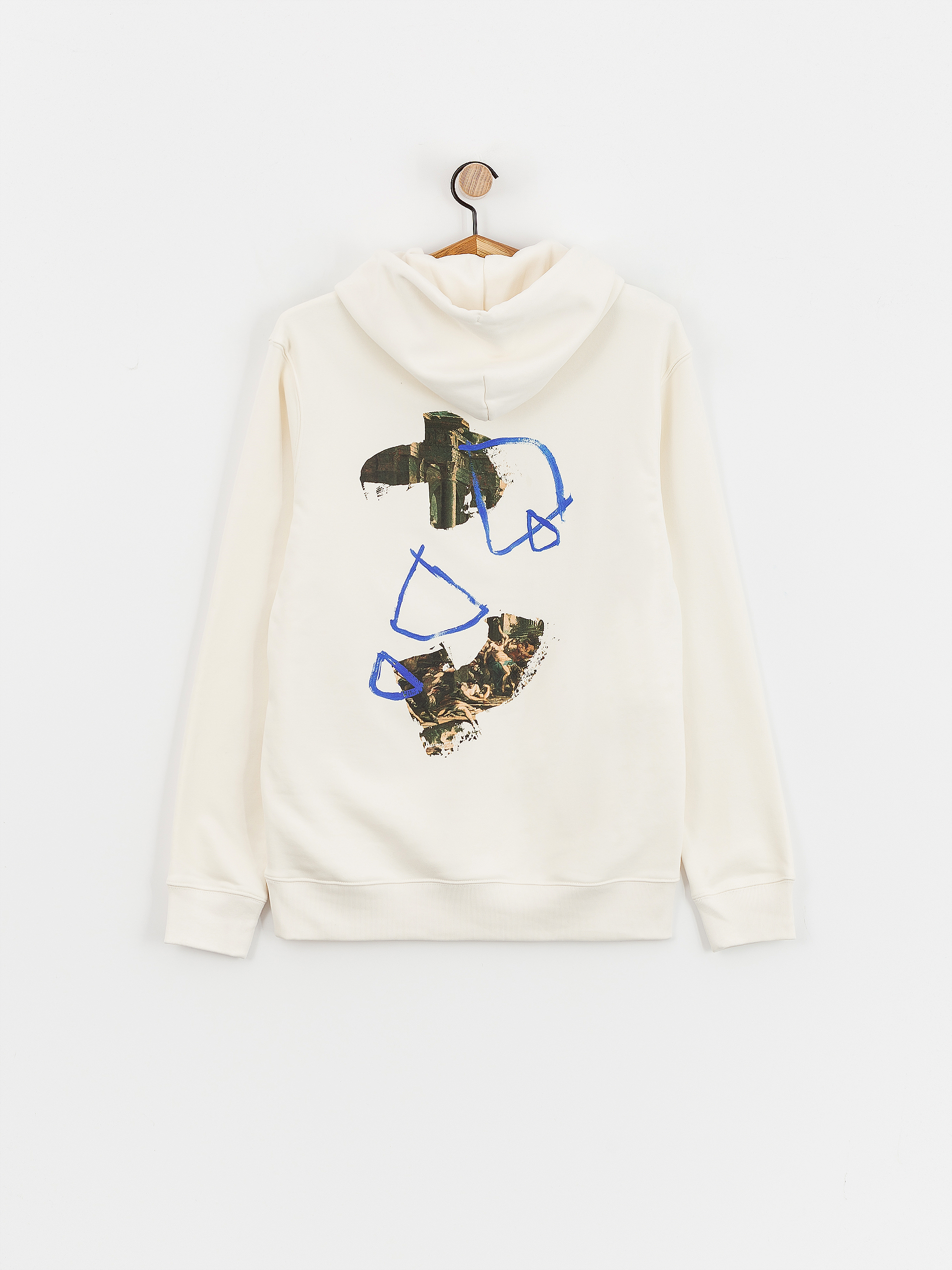 Hanorac cu glugă Poetic Collective Strokes HD (ivory)