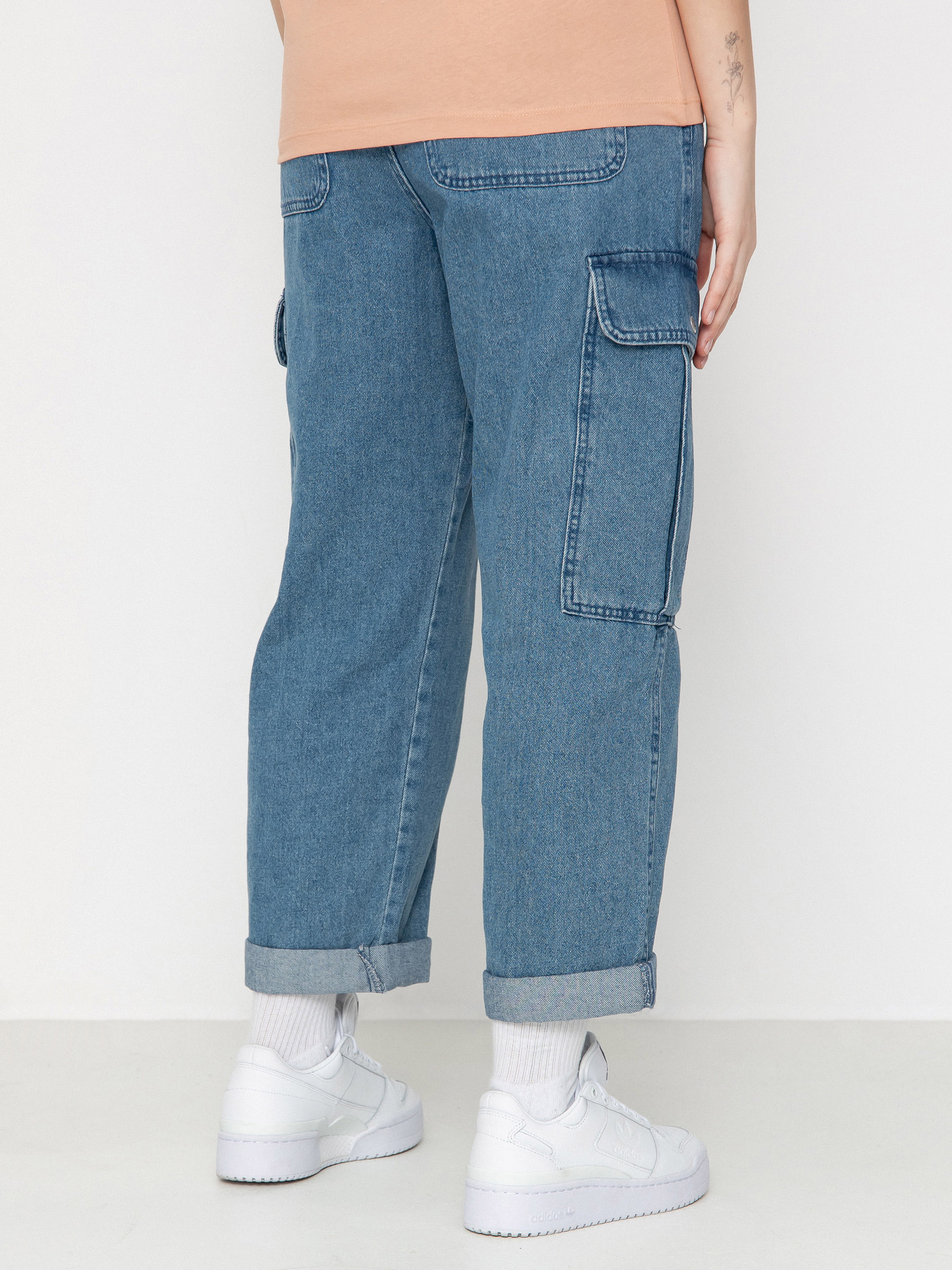 Pantaloni Vans Sidewalk Denim Cargo Wmn (stone wash)