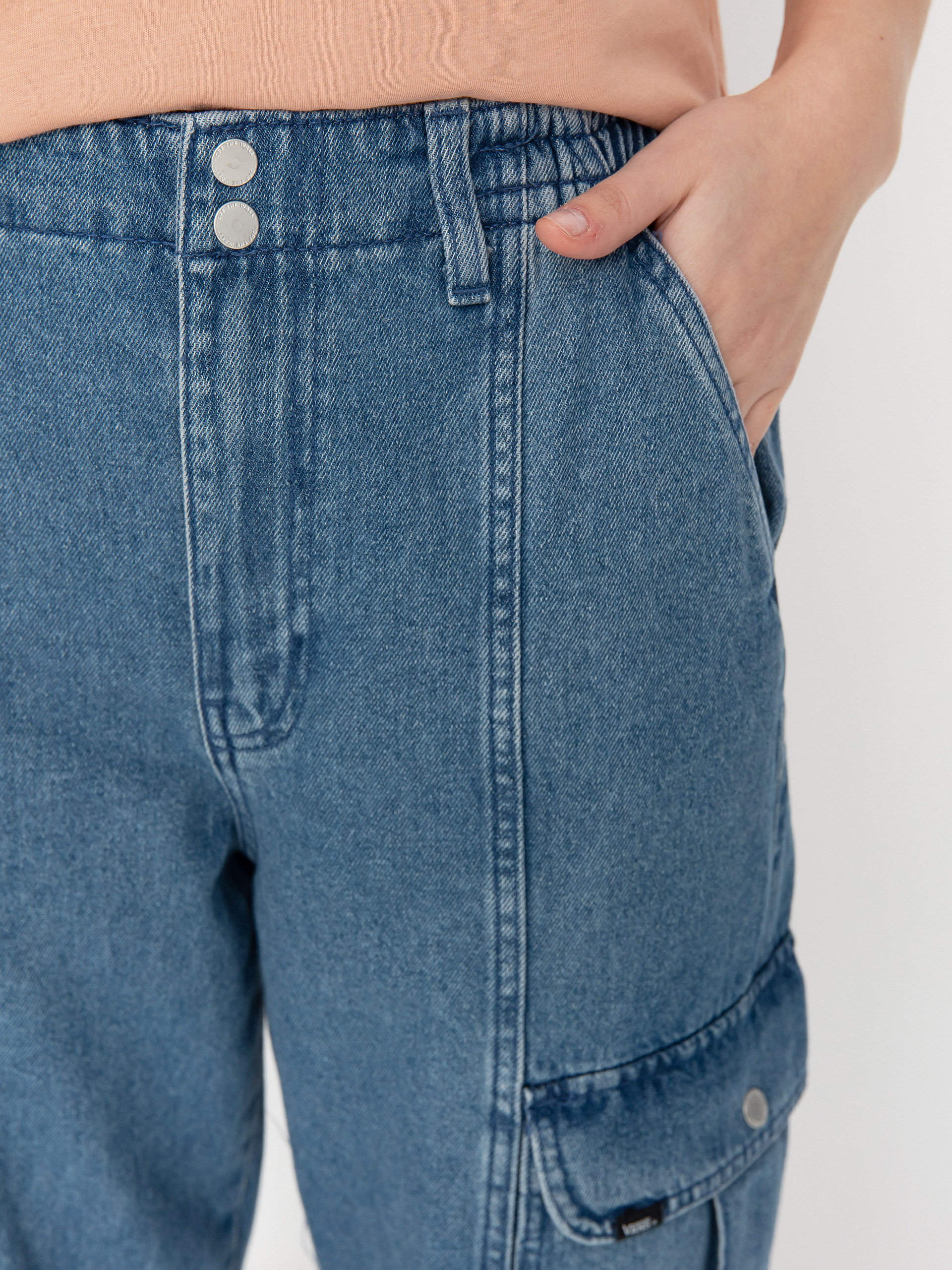 Pantaloni Vans Sidewalk Denim Cargo Wmn (stone wash)