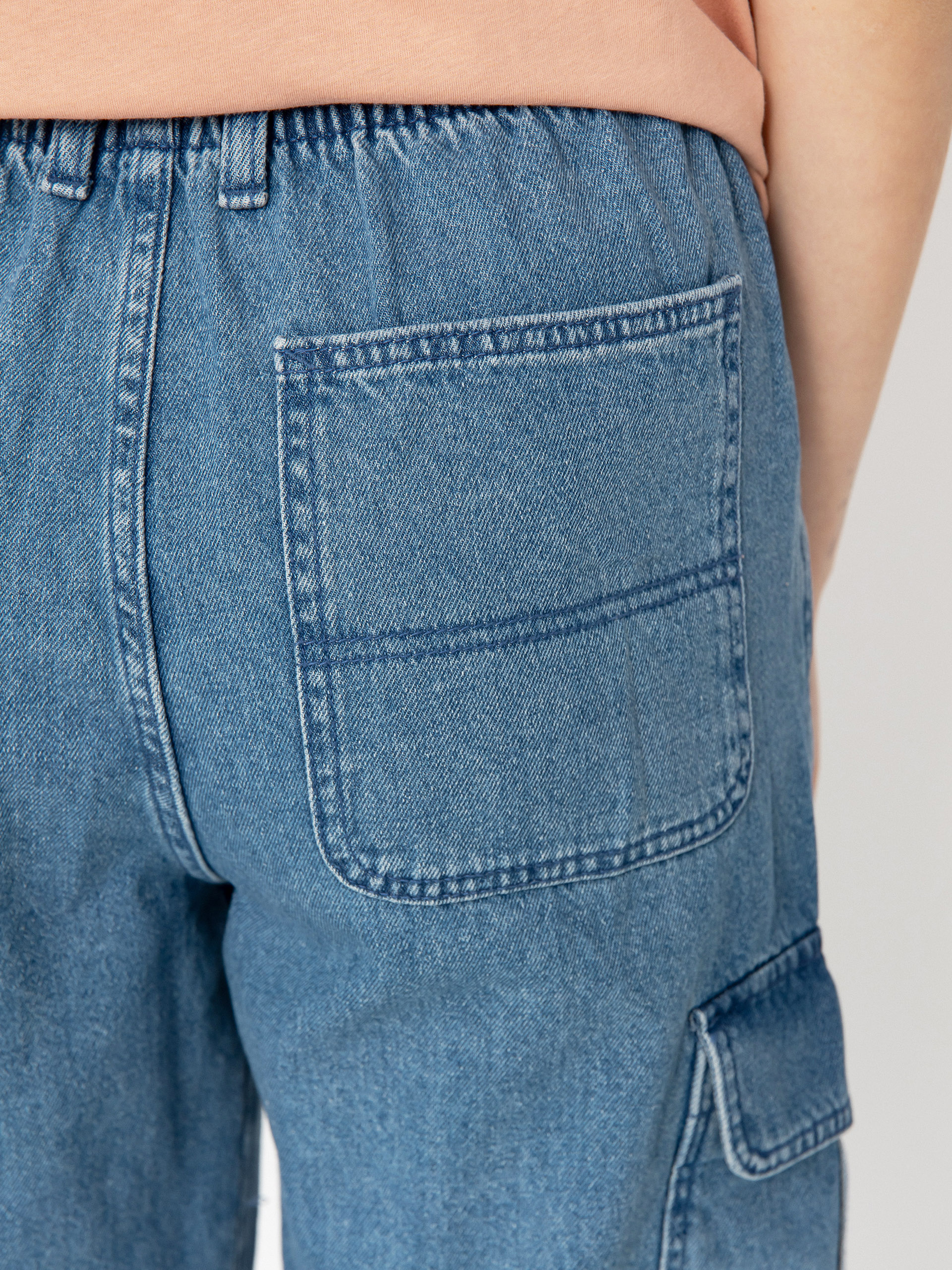 Pantaloni Vans Sidewalk Denim Cargo Wmn (stone wash)