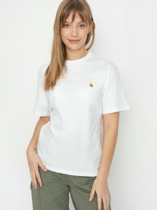 Tricou Carhartt WIP Chase Wmn (white/gold)