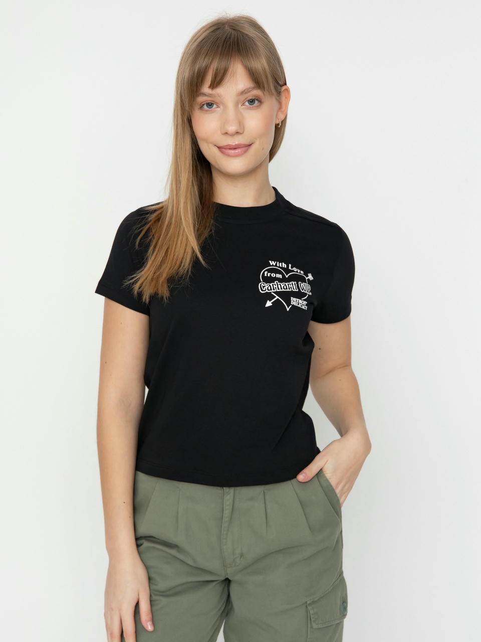 Tricou Carhartt WIP Delicacy Wmn (black/white)