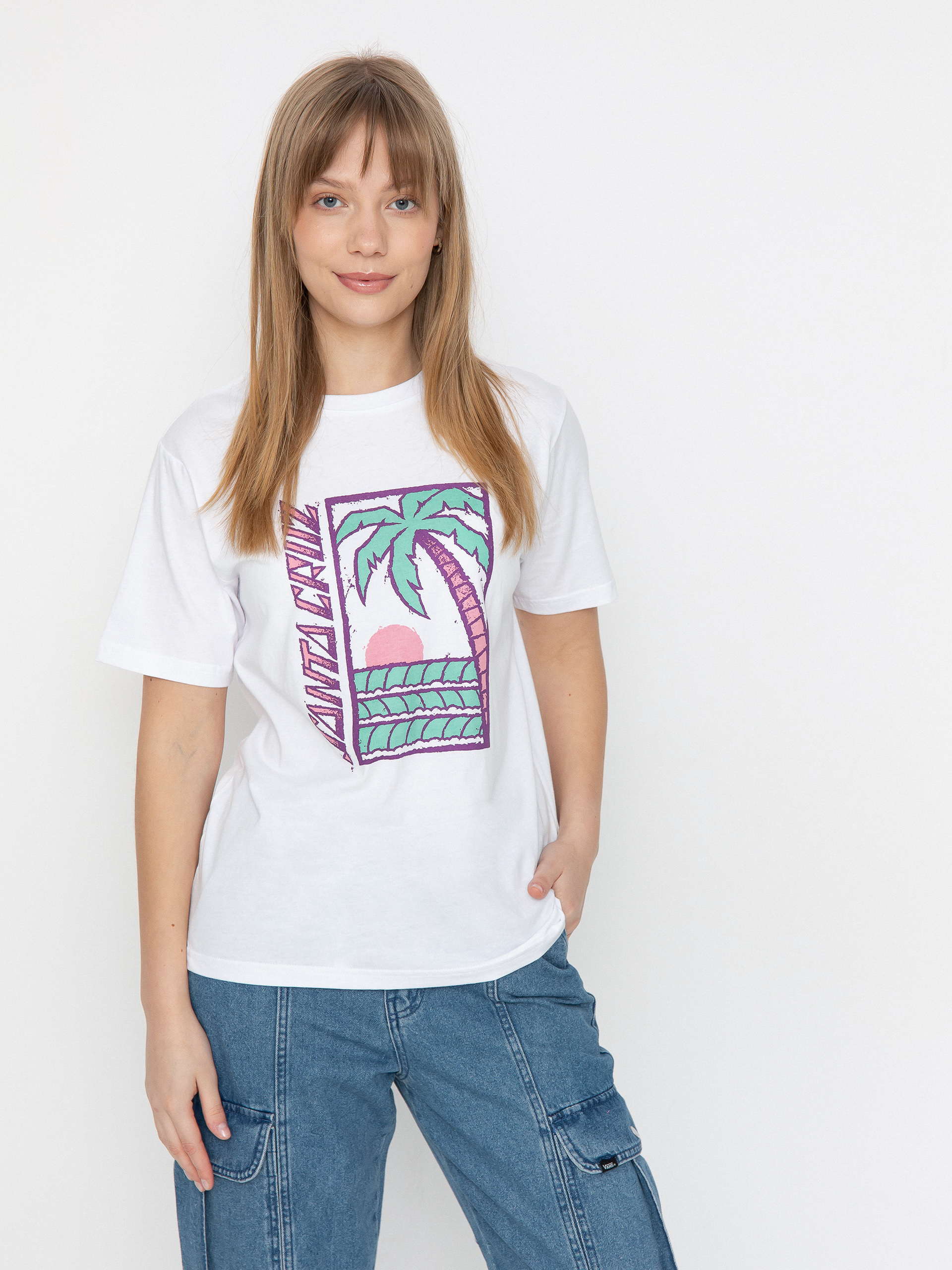 Tricou Santa Cruz Palm Strip Wmn