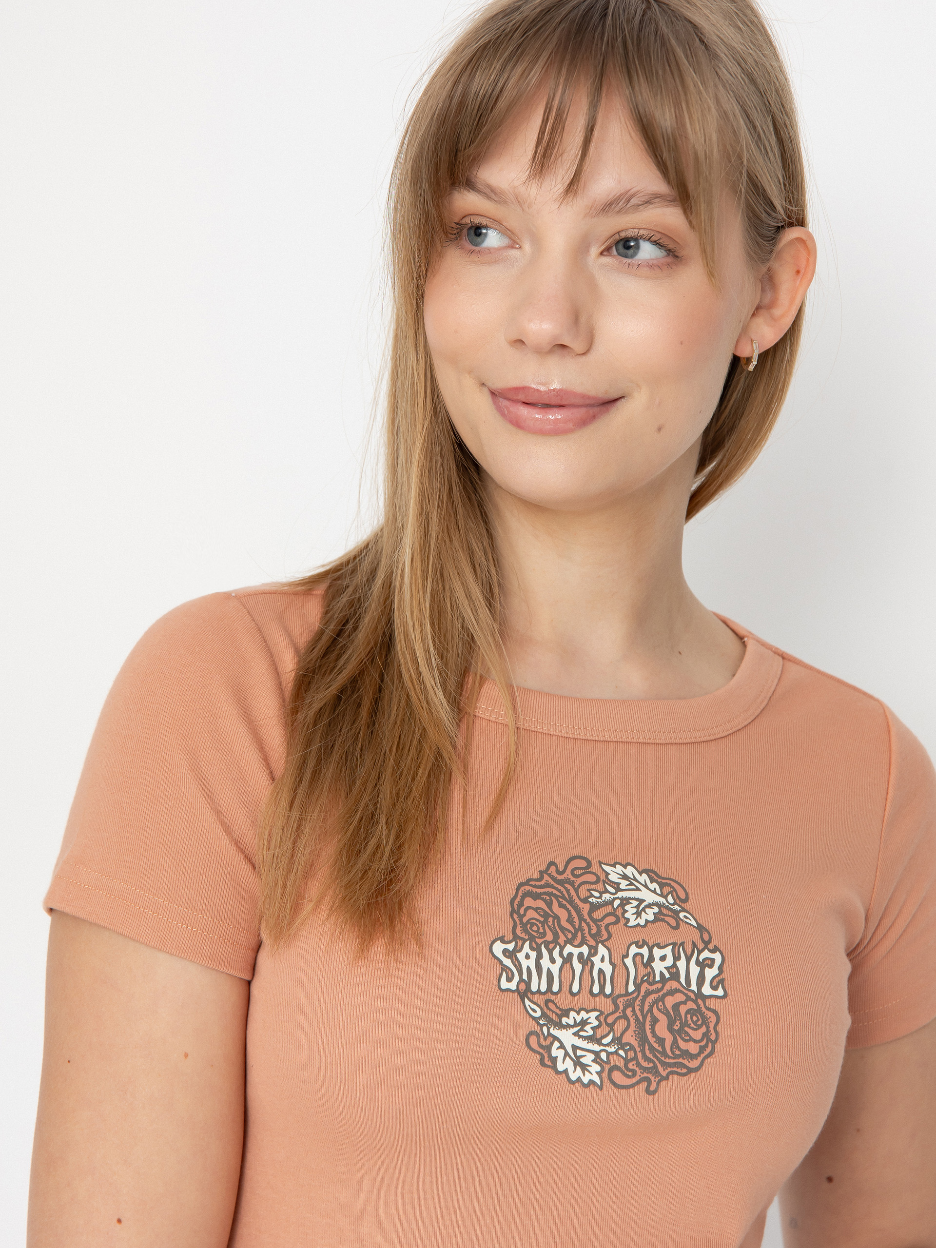 Tricou Santa Cruz Dressen Rose Crew Two Front Wmn (clay)