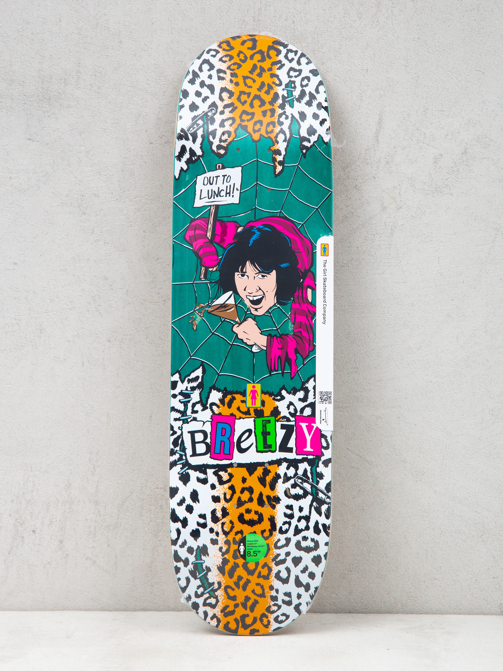 Placu0103 Girl Skateboard Geering Out To Lunch (teal)