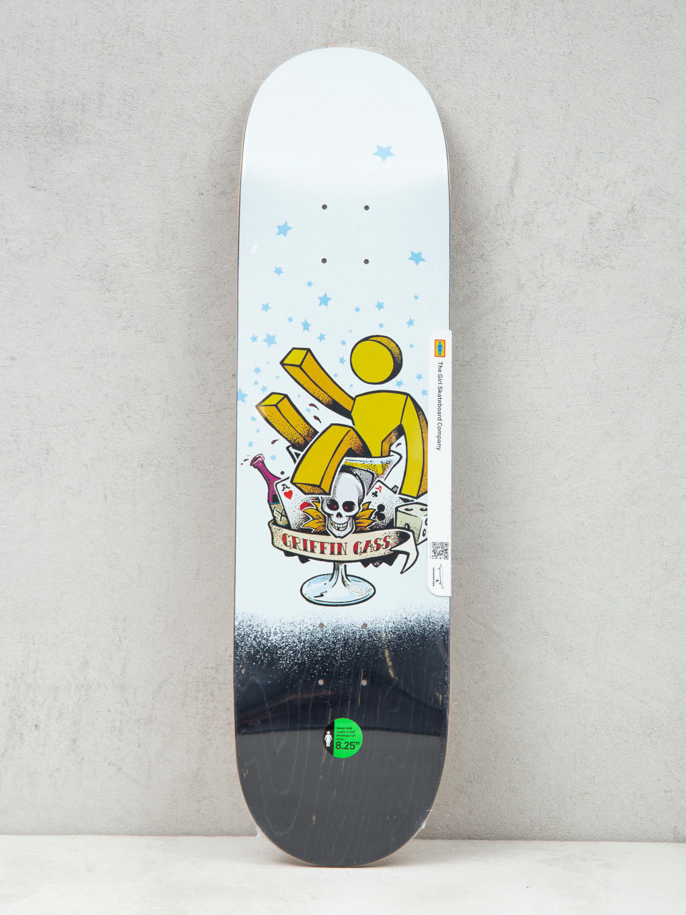 Placă Girl Skateboard Gass Mans Ruin (white/black/yellow)