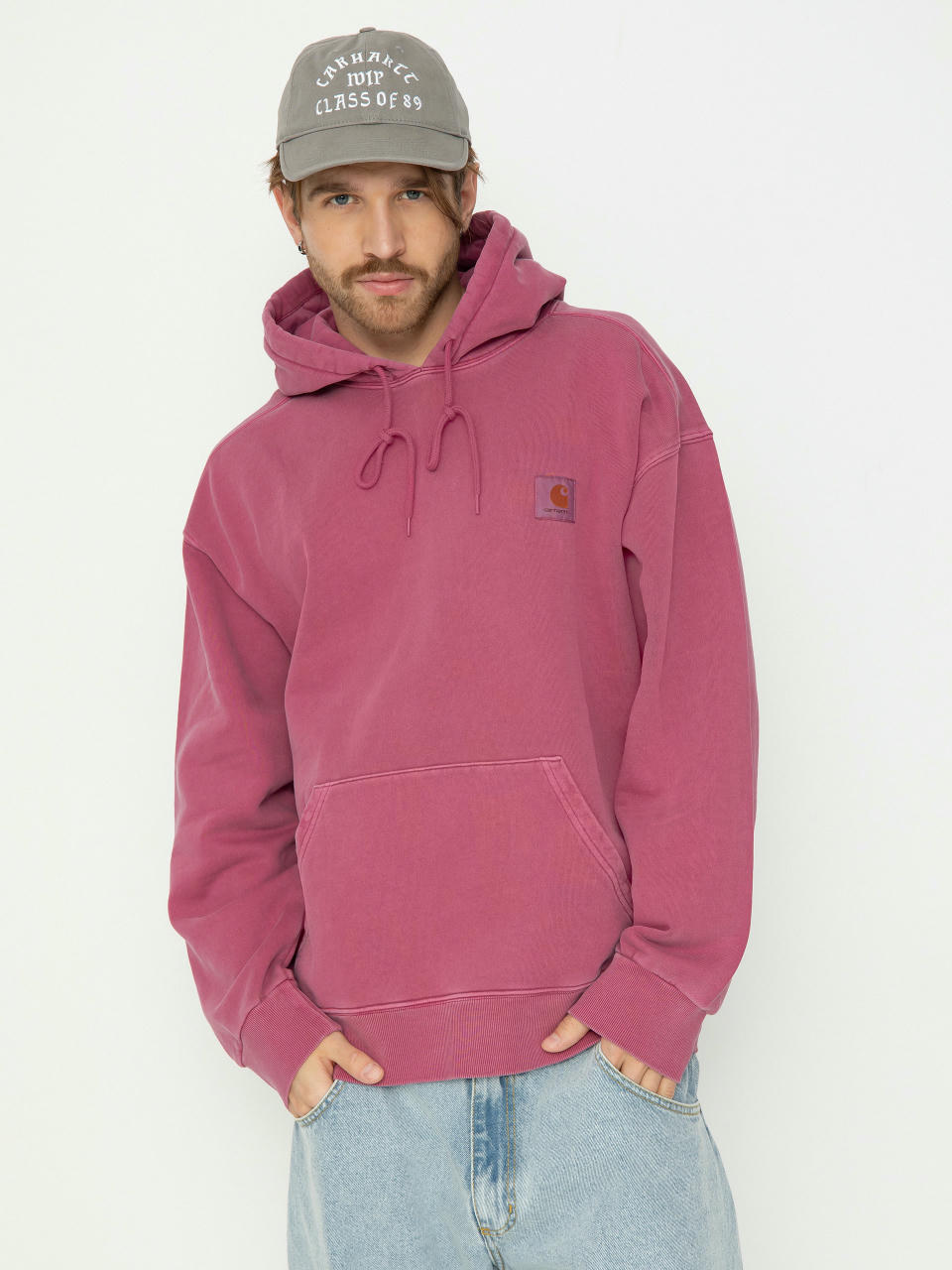 Hanorac cu glugă Carhartt WIP Nelson HD (magenta)