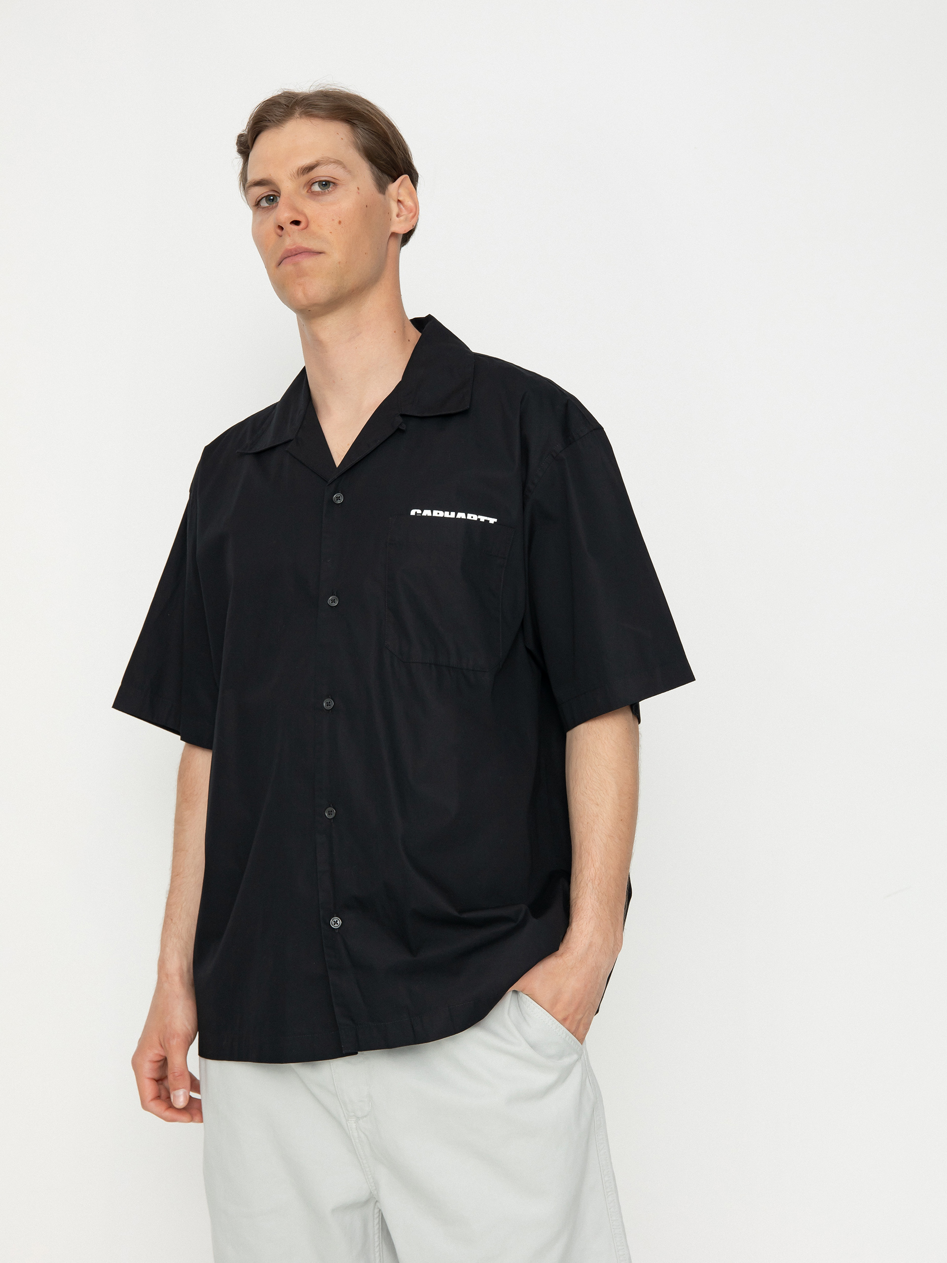 Tricou Carhartt WIP Link Script (black/white)