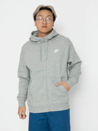 Hanorac cu glugă Nike SB Sportswear Club ZHD (dk grey heather/matte silver/white)