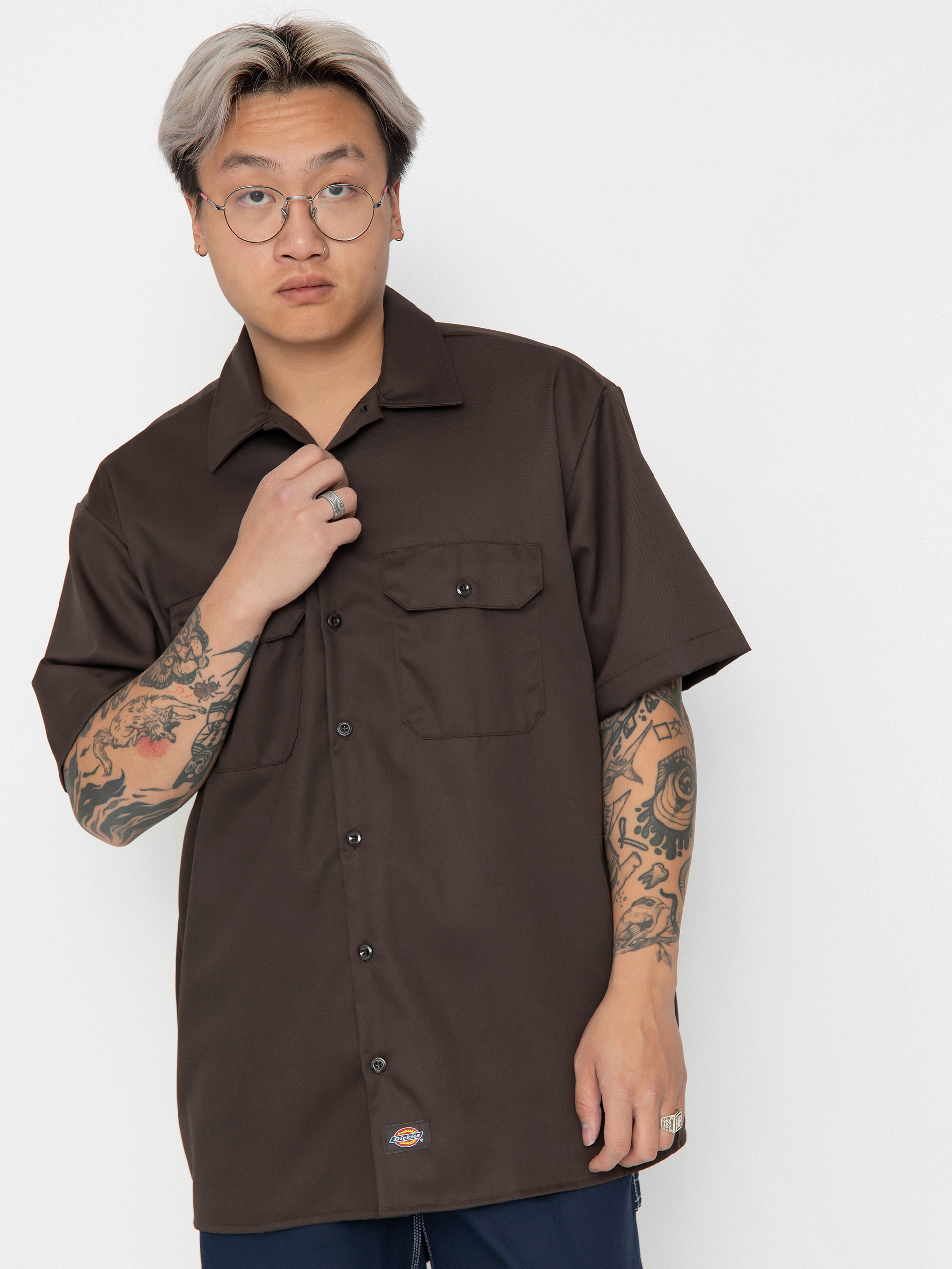 Cămașă Dickies Work Shirt (dark brown)