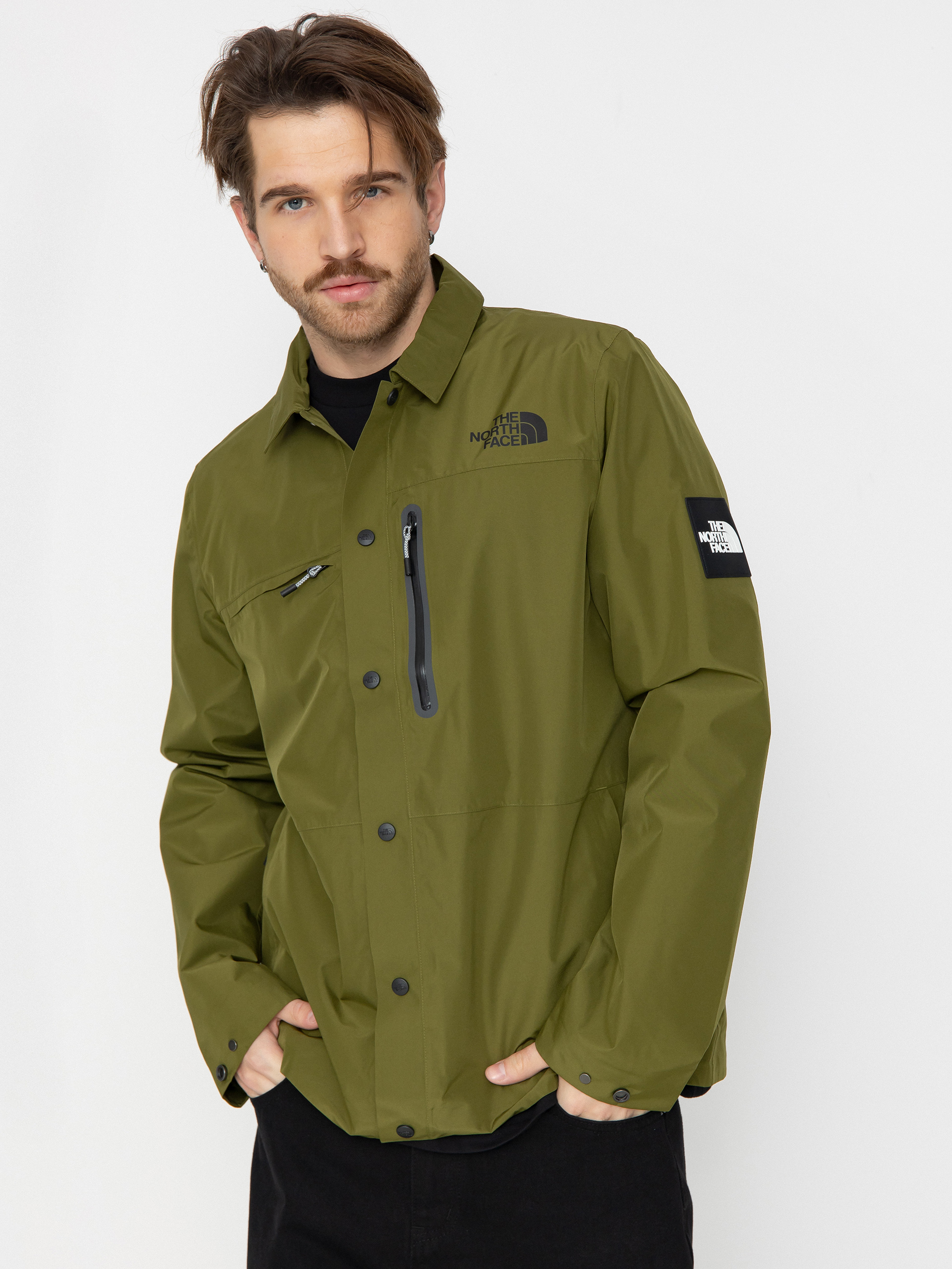 Geacă The North Face Amos Tech Overshirt (forest olive)