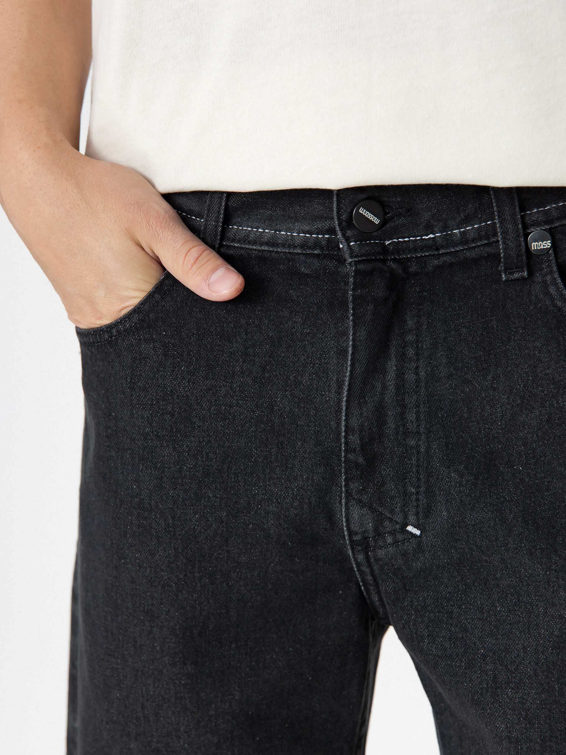 Șort MassDnm Jeans Box (black washed)