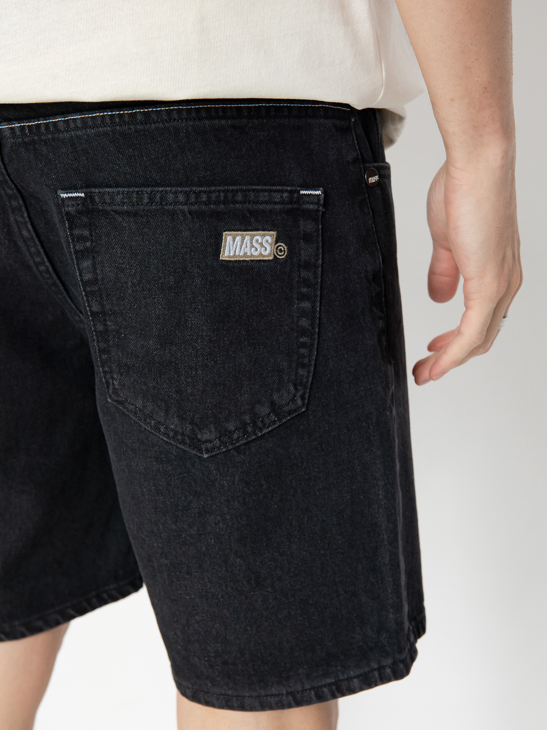 Șort MassDnm Jeans Box (black washed)