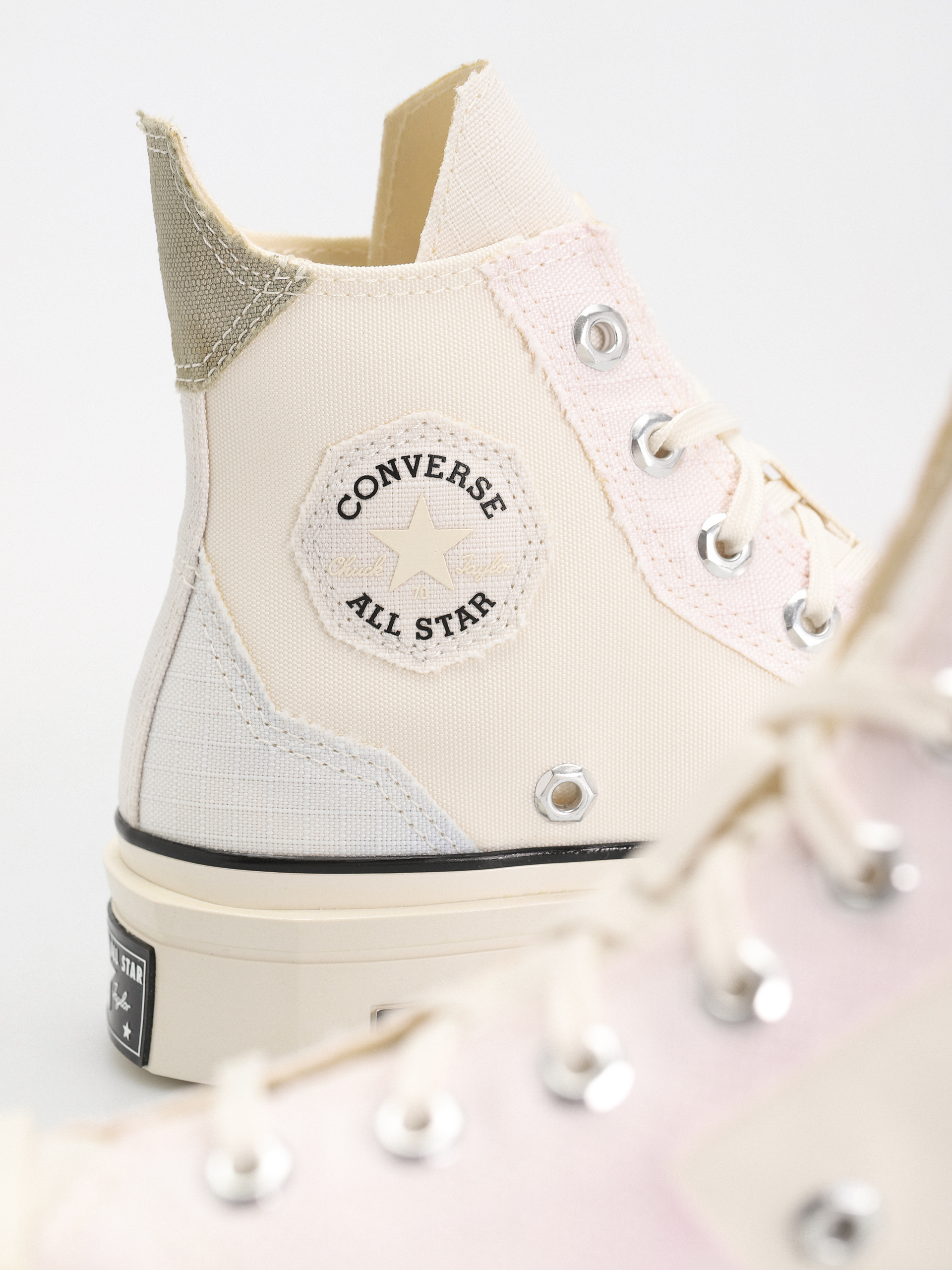 Teniși Converse Chuck 70 De Luxe Squared Hi - alb (lilac)
