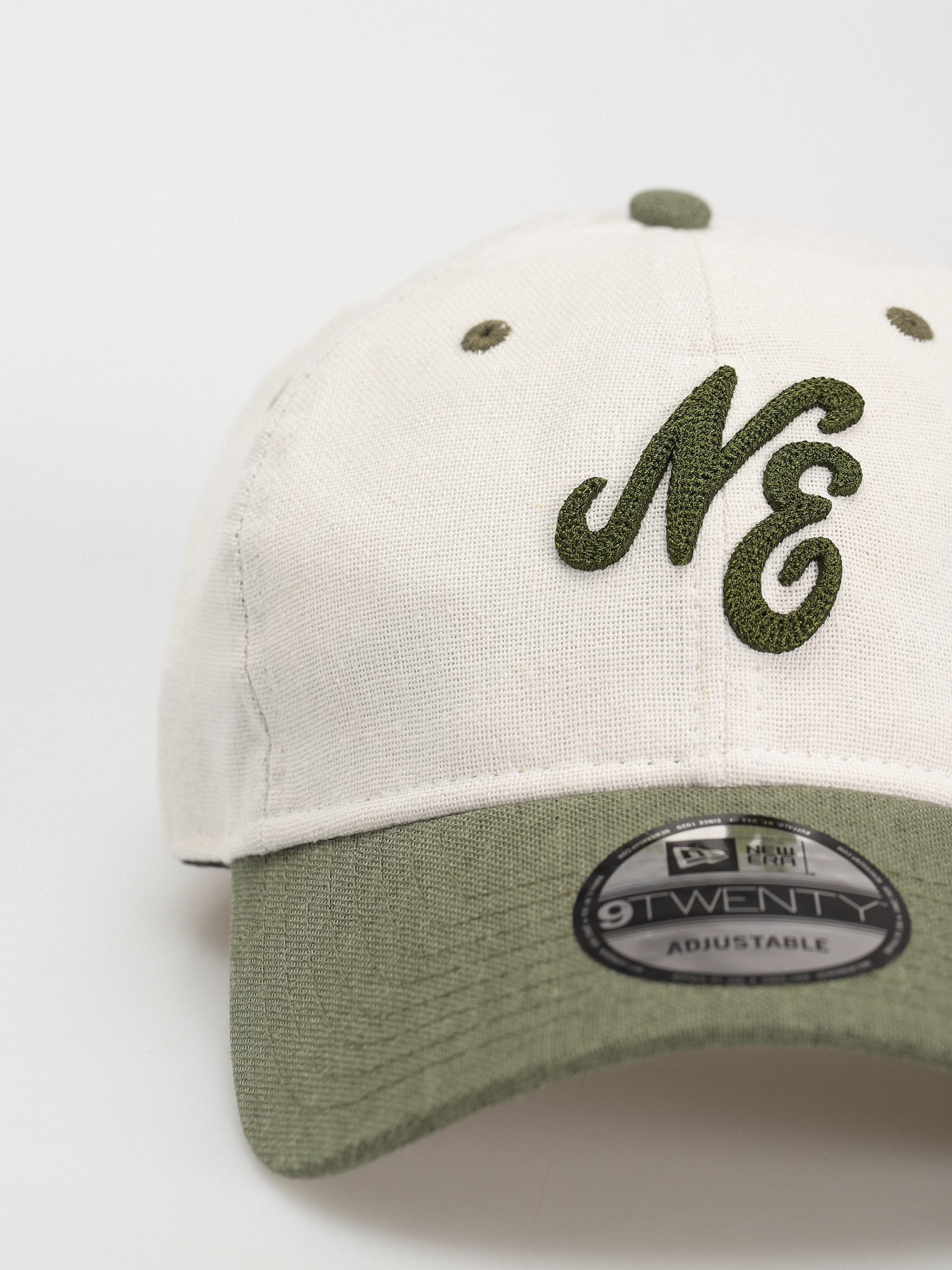Șapcă New Era Linen Script 9Twenty (white/green)