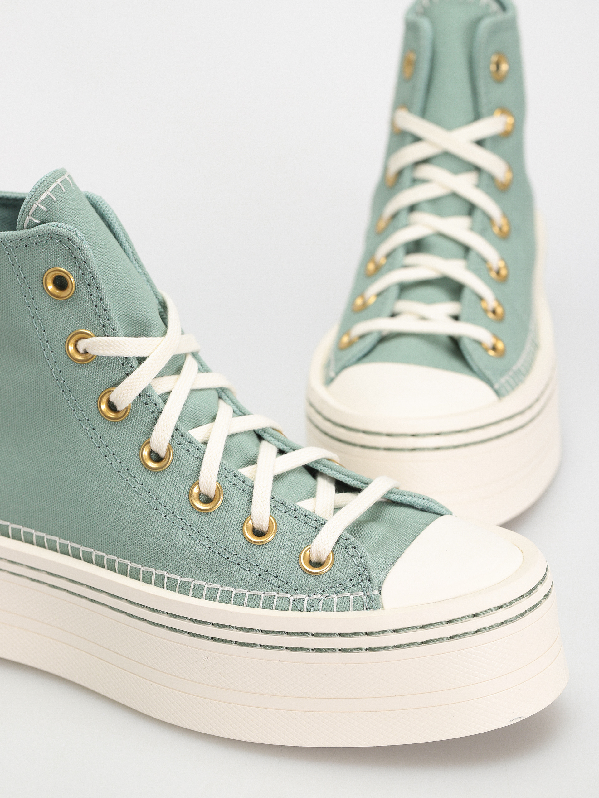 Teniși Converse Chuck Taylor All Star Modern Lift Hi Wmn - verde