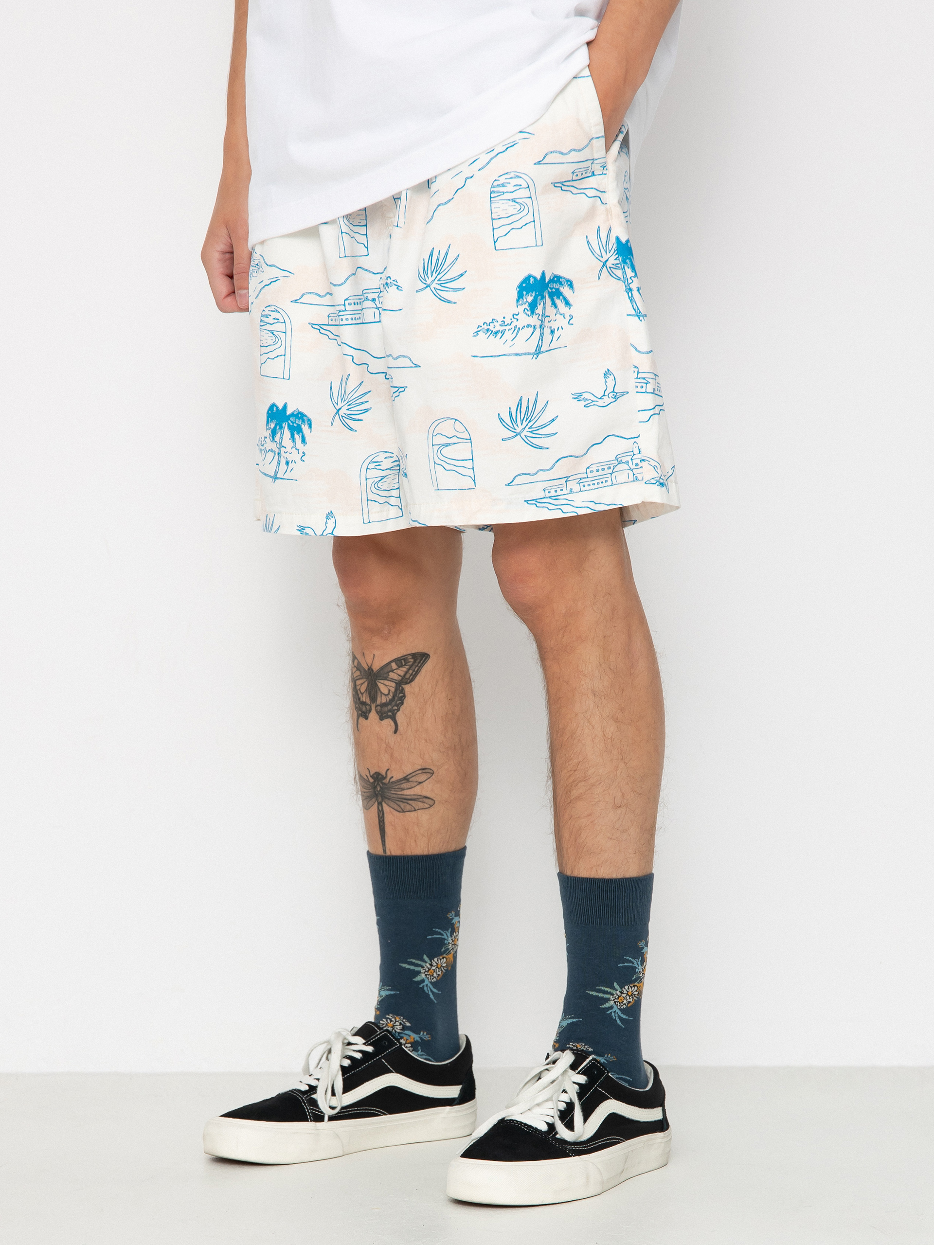 Șort Vans Range Relaxed Elastic (marshmallow/malibu blue)
