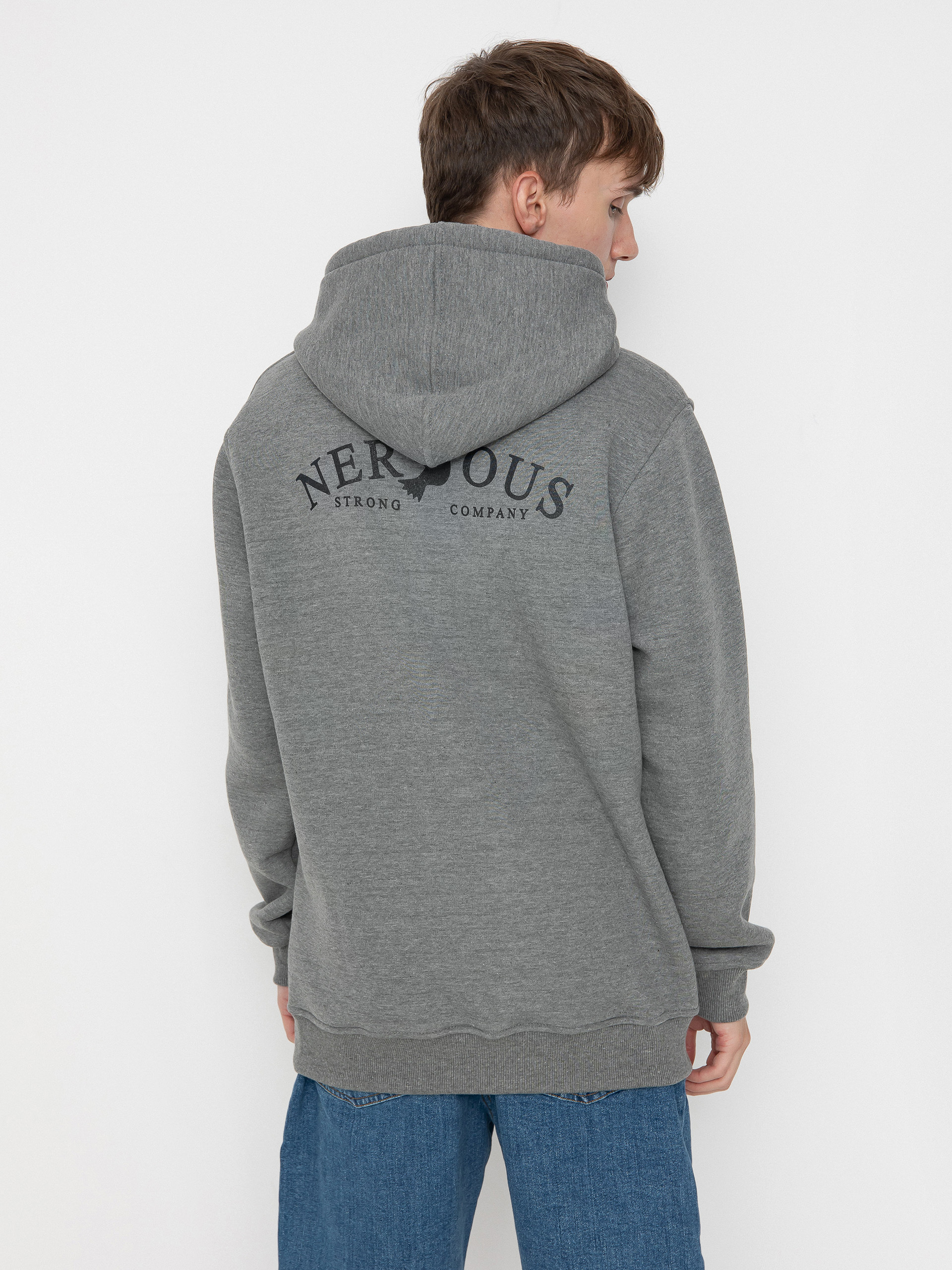 Hanorac cu glugu0103 Nervous Small Classic Arc HD (light heather)