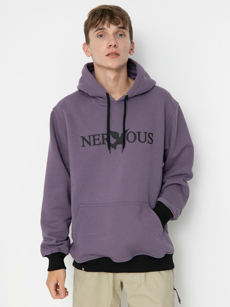 Hanorac cu glugă Nervous Classic 3D HD (violet)