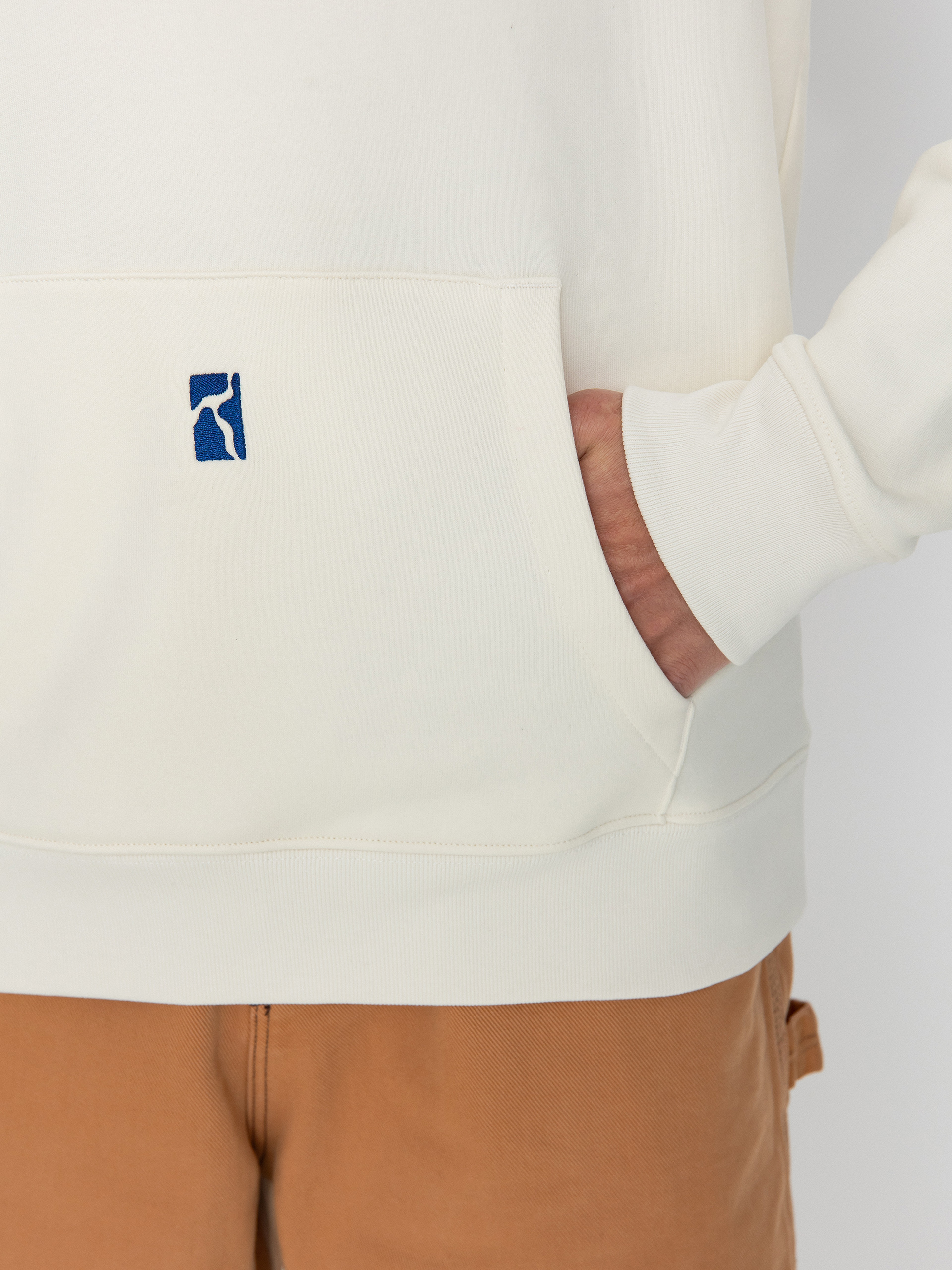 Hanorac cu glugă Poetic Collective Strokes HD (ivory)