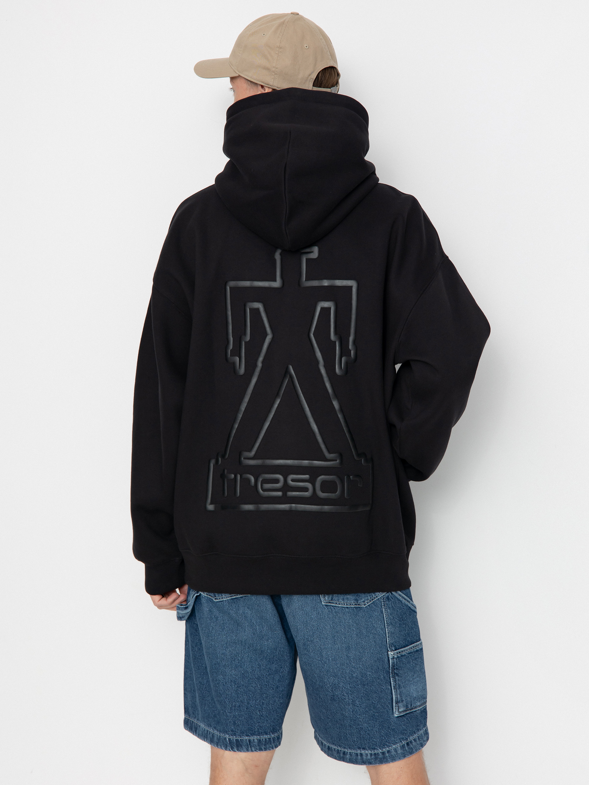 Hanorac cu glugă Carhartt WIP X TRESOR Basement HD (black/grey)
