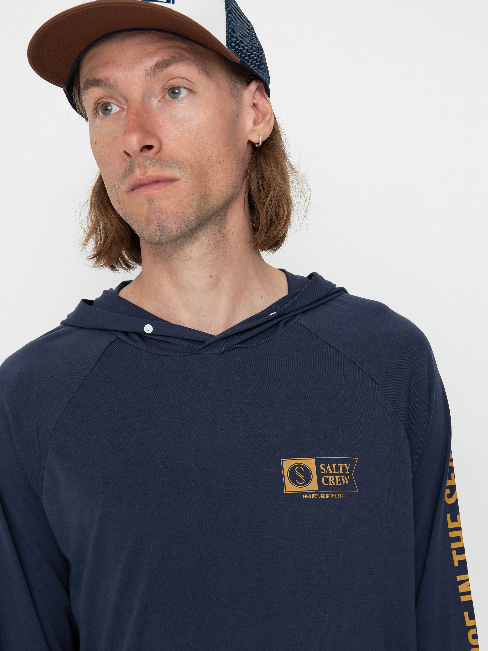 Hanorac cu glugă Salty Crew Mariner HD (navy)