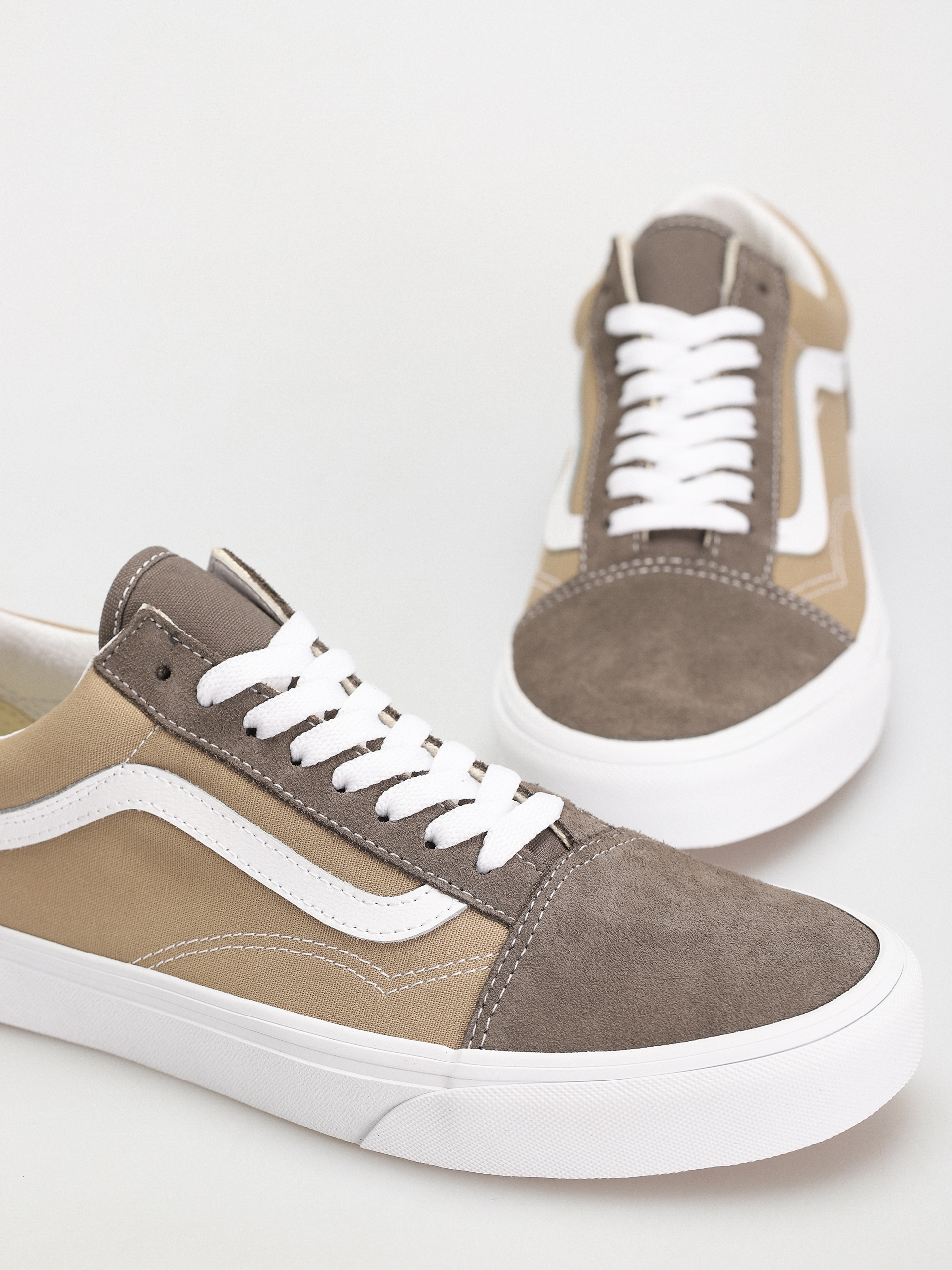 Pantofi Vans Old Skool (canvas/suede block brown)