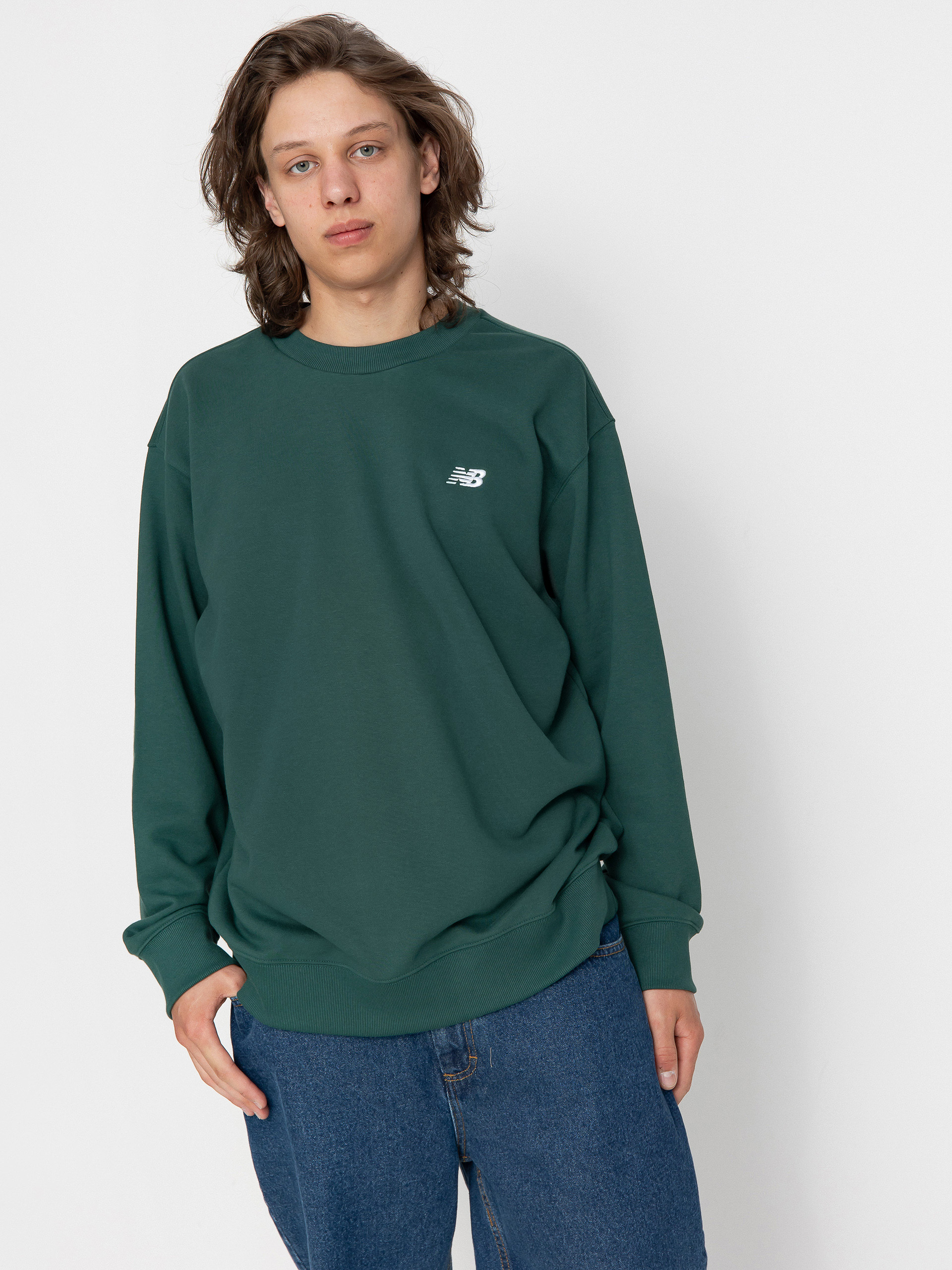 Hanorac New Balance Small Logo French Terry (night green)