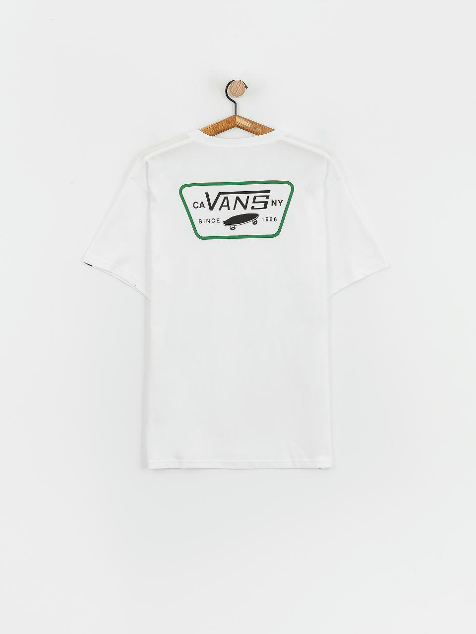 Tricou Vans Full Patch Back (white/black/verdant grn)