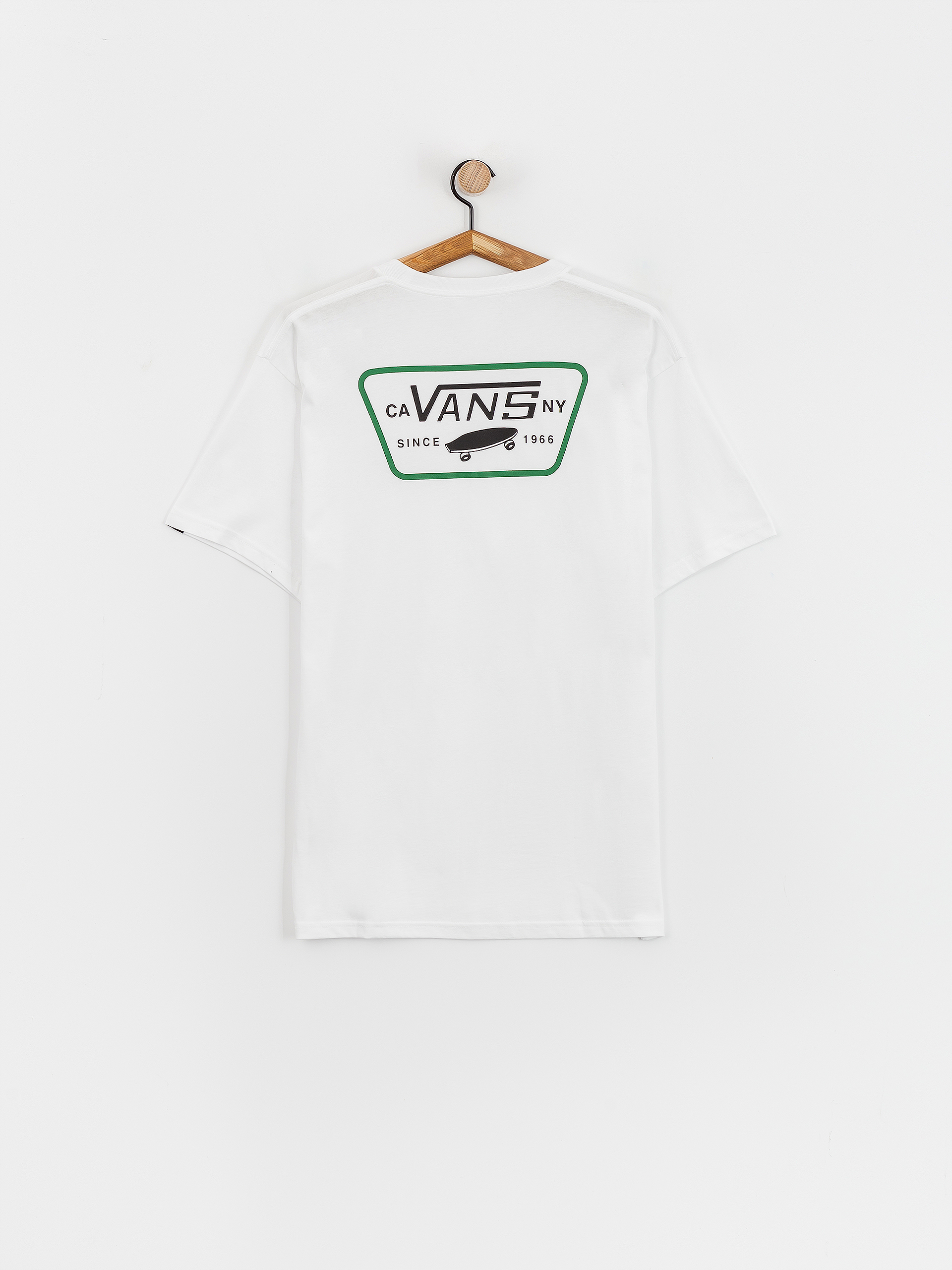 Tricou Vans Full Patch Back (white/black/verdant grn)