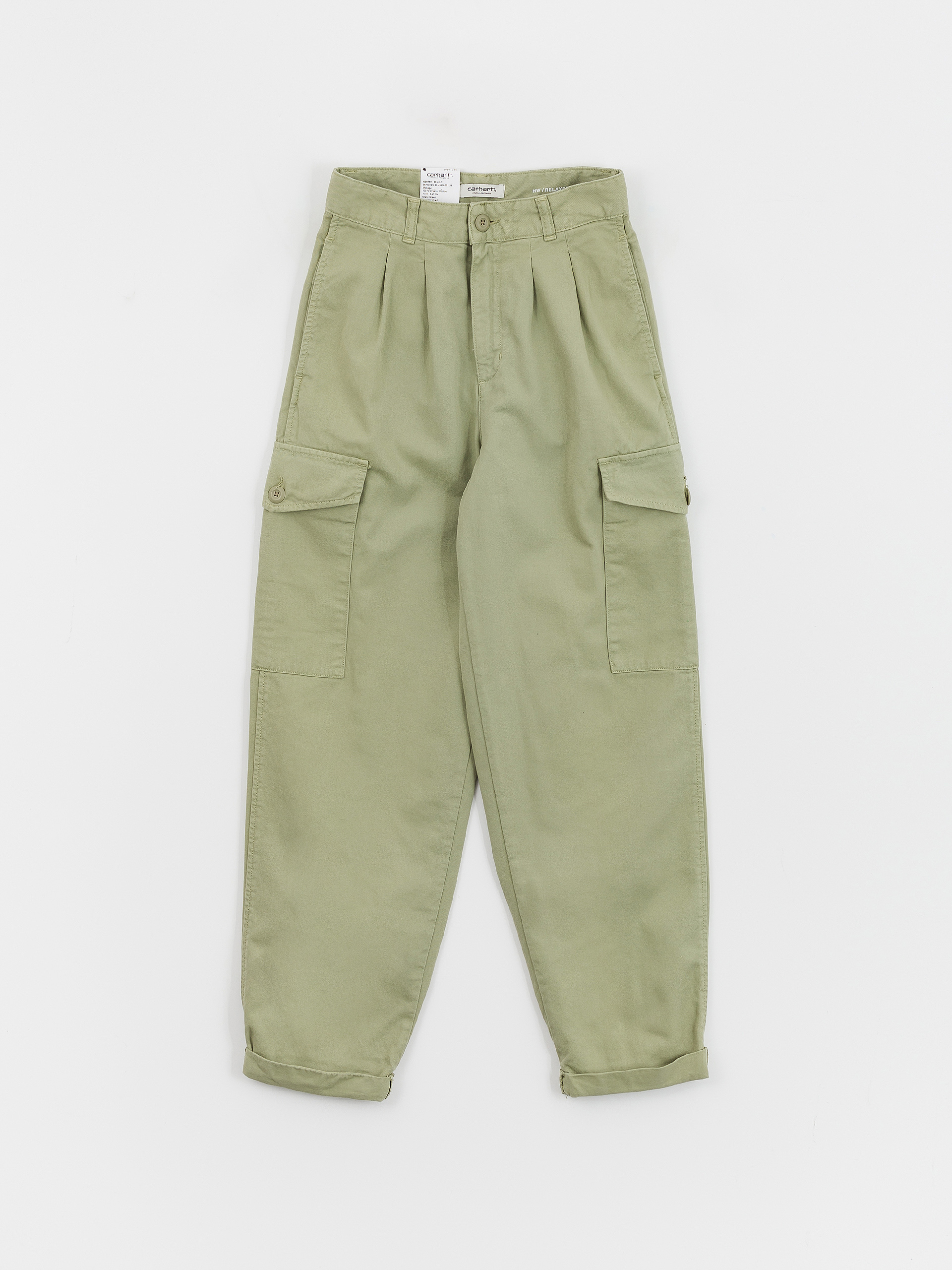 Pantaloni Carhartt WIP Collins Wmn (misty green)