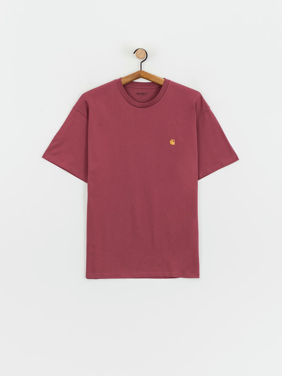 Tricou Carhartt WIP Chase (dusty fuchsia/gold)