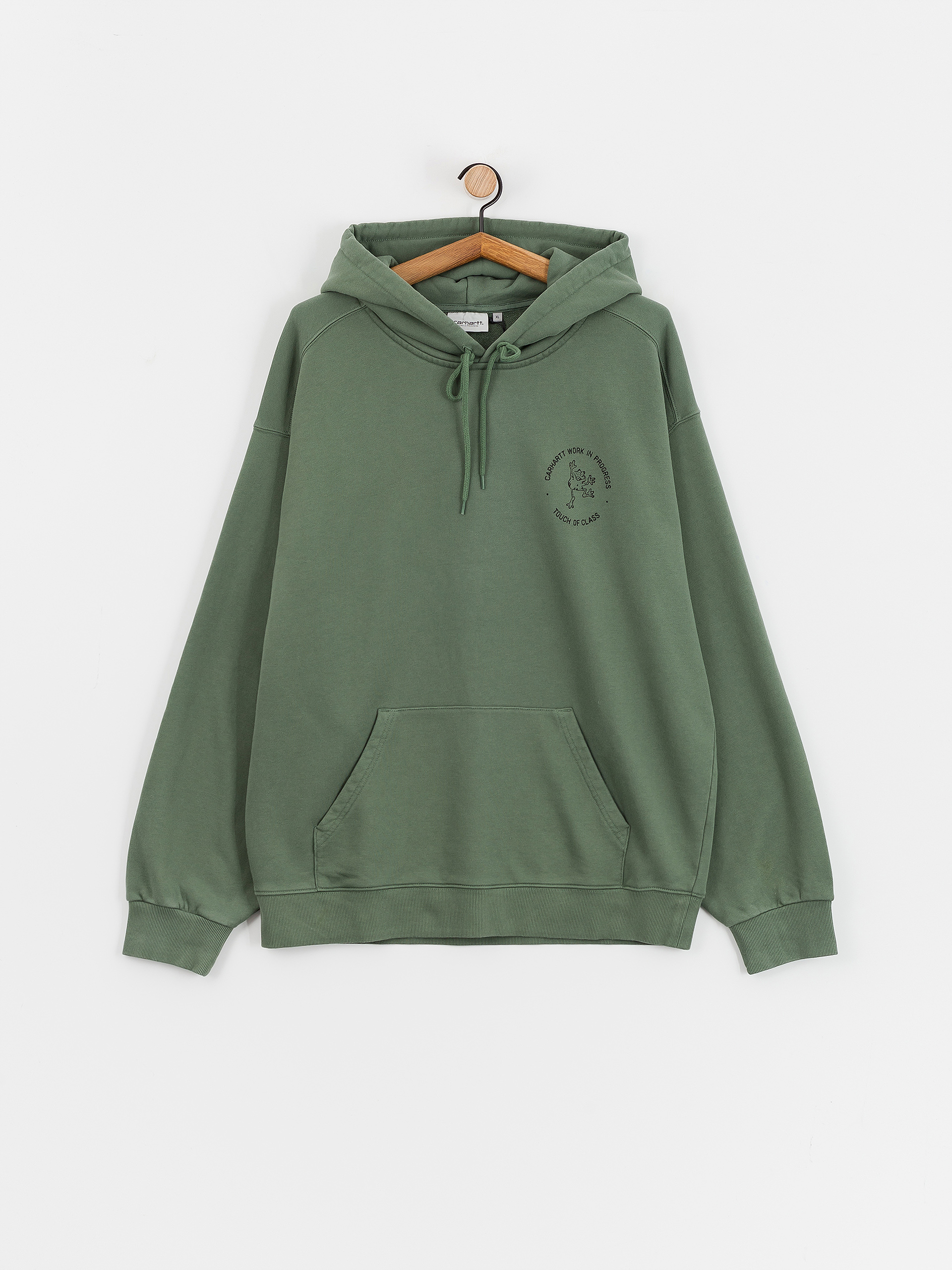 Hanorac cu glugă Carhartt WIP Stamp HD (duck green/black)