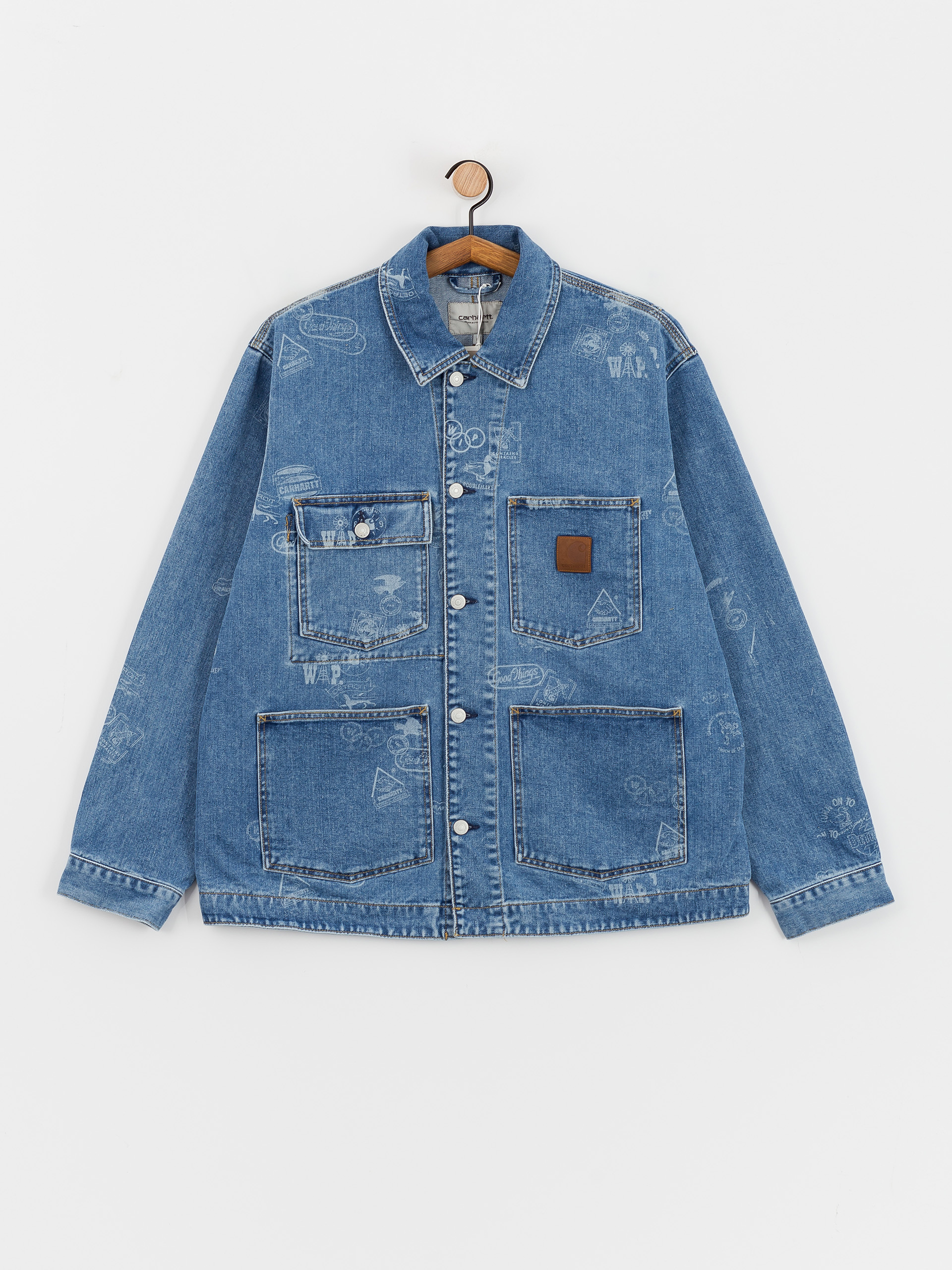 Geacă Carhartt WIP Stamp (stamp print/blue)