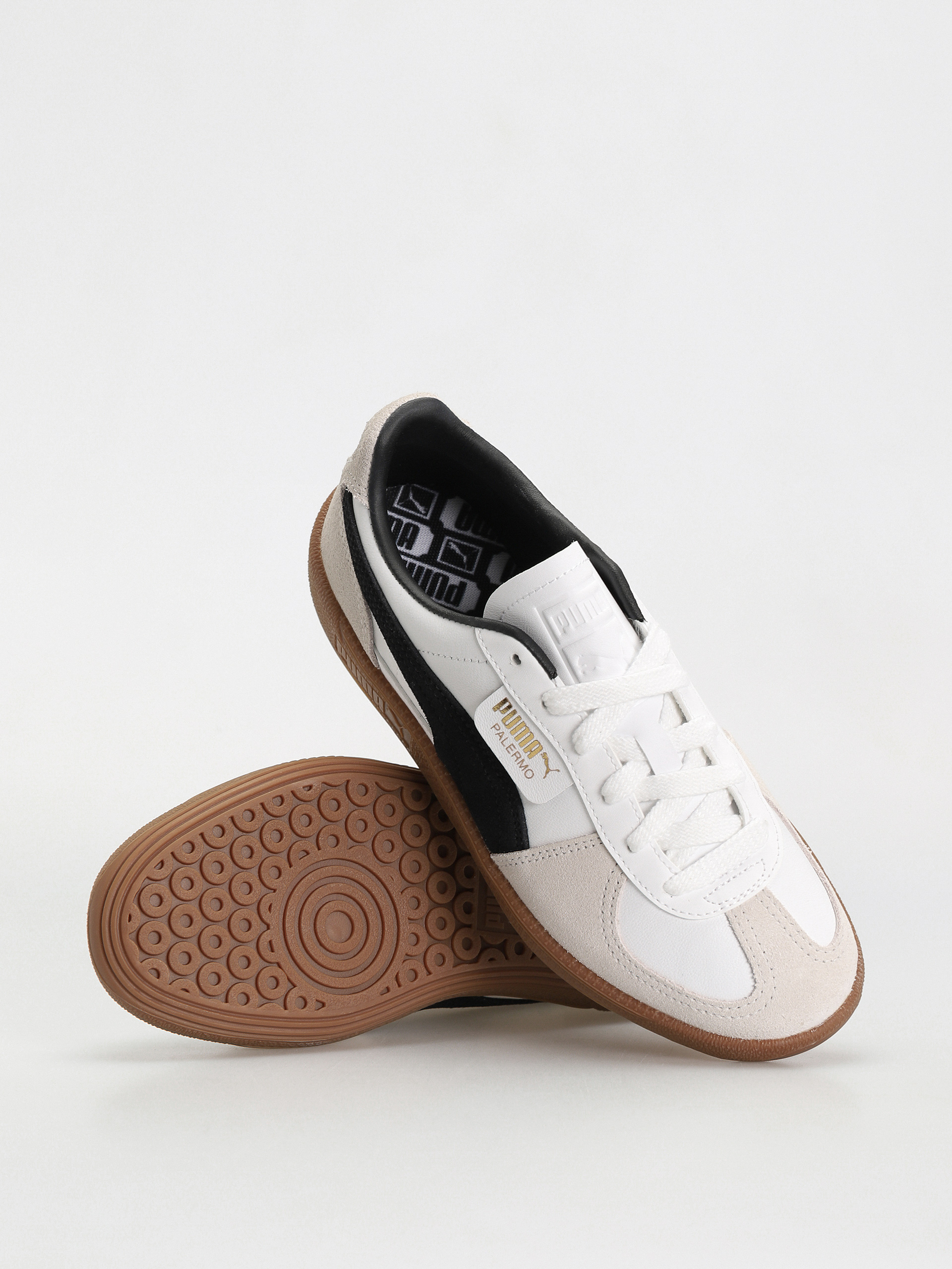 Pantofi Puma Palermo Leather (puma white vapor gray gum)