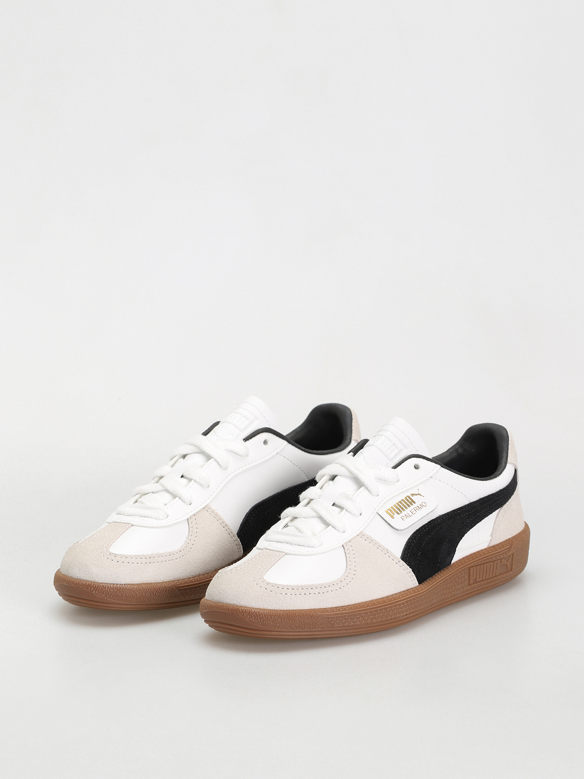 Pantofi Puma Palermo Leather (puma white vapor gray gum)