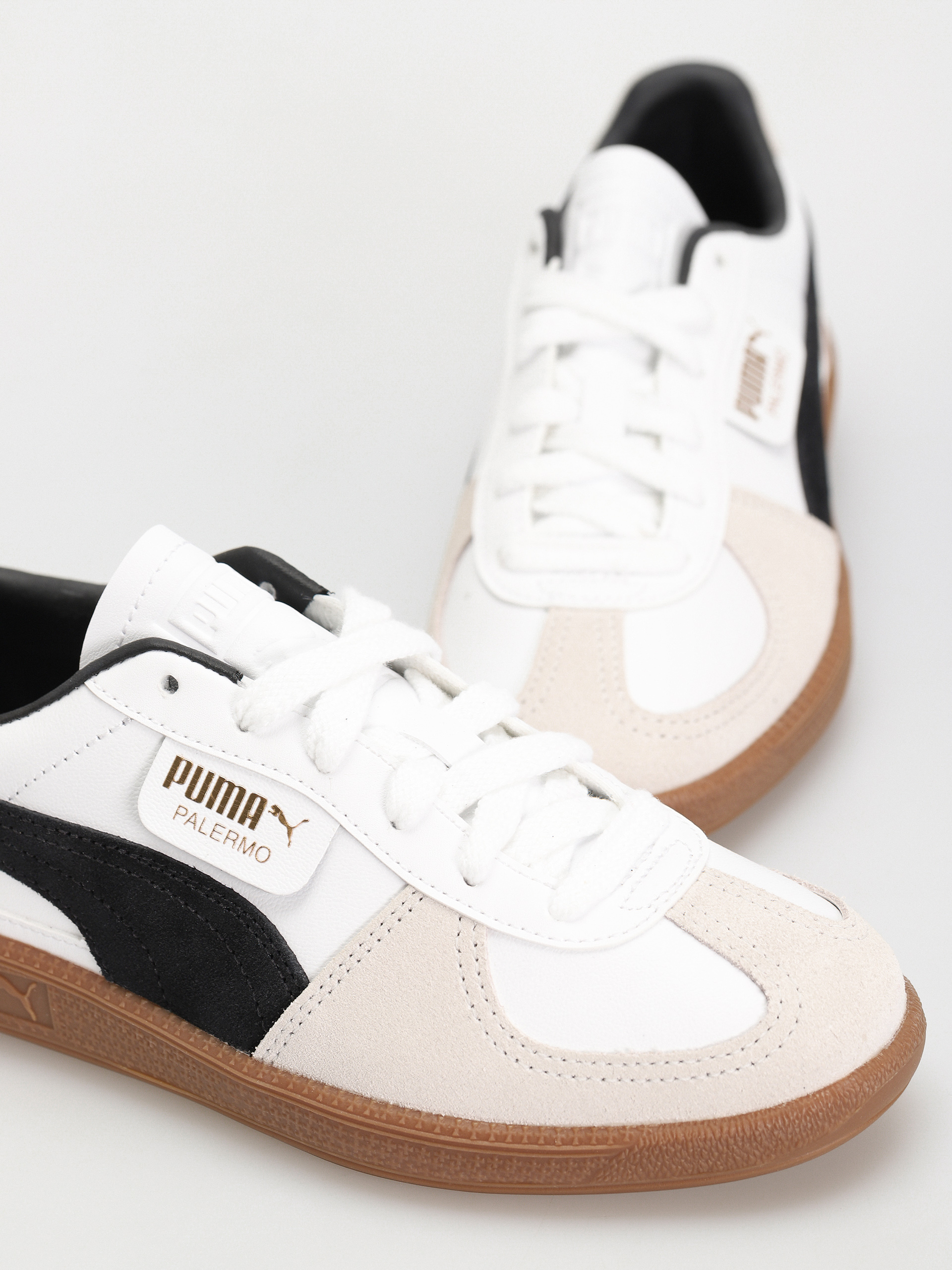 Pantofi Puma Palermo Leather (puma white vapor gray gum)
