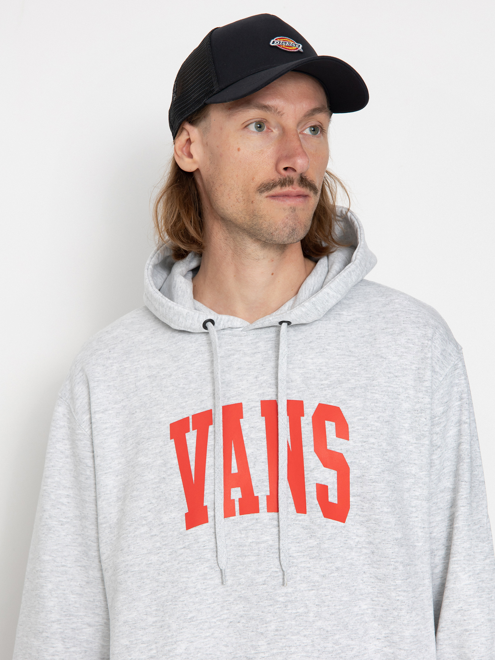 Hanorac cu glugă Vans Arched HD (light grey heather)