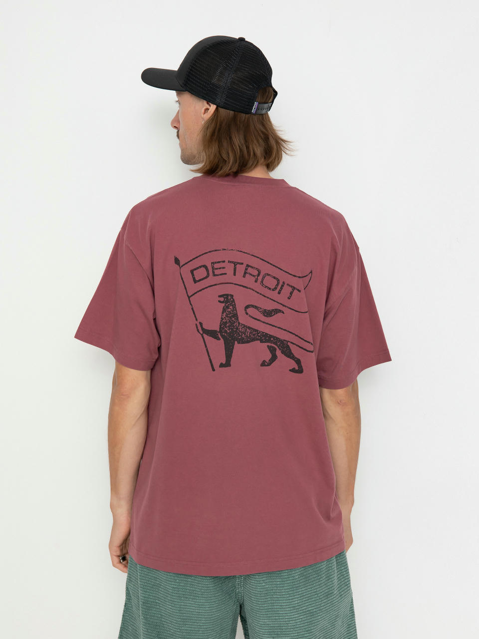 Tricou Carhartt WIP Stamp (dusty fuchsia/black)